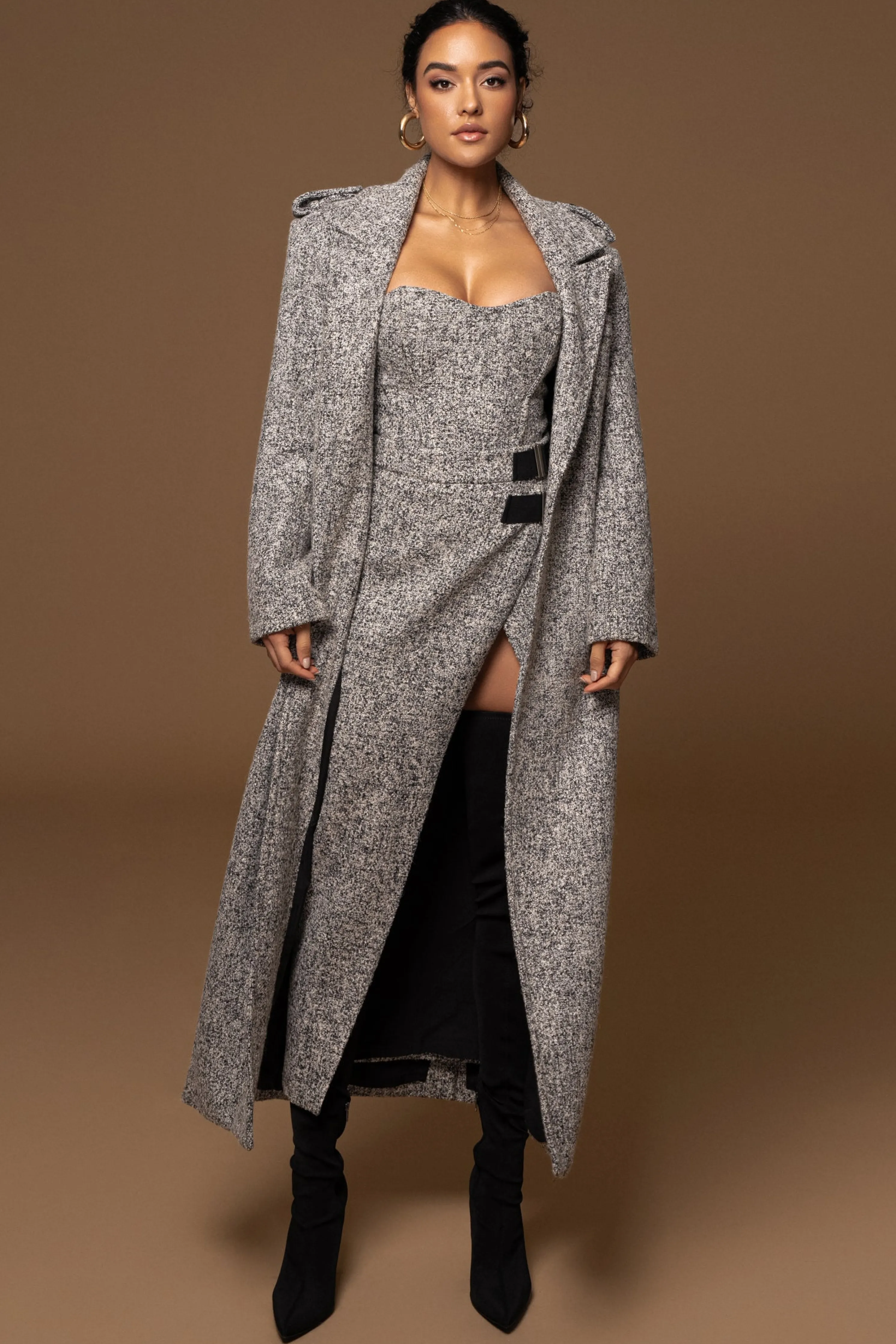 Lt. Grey All You Need Tweed Corset