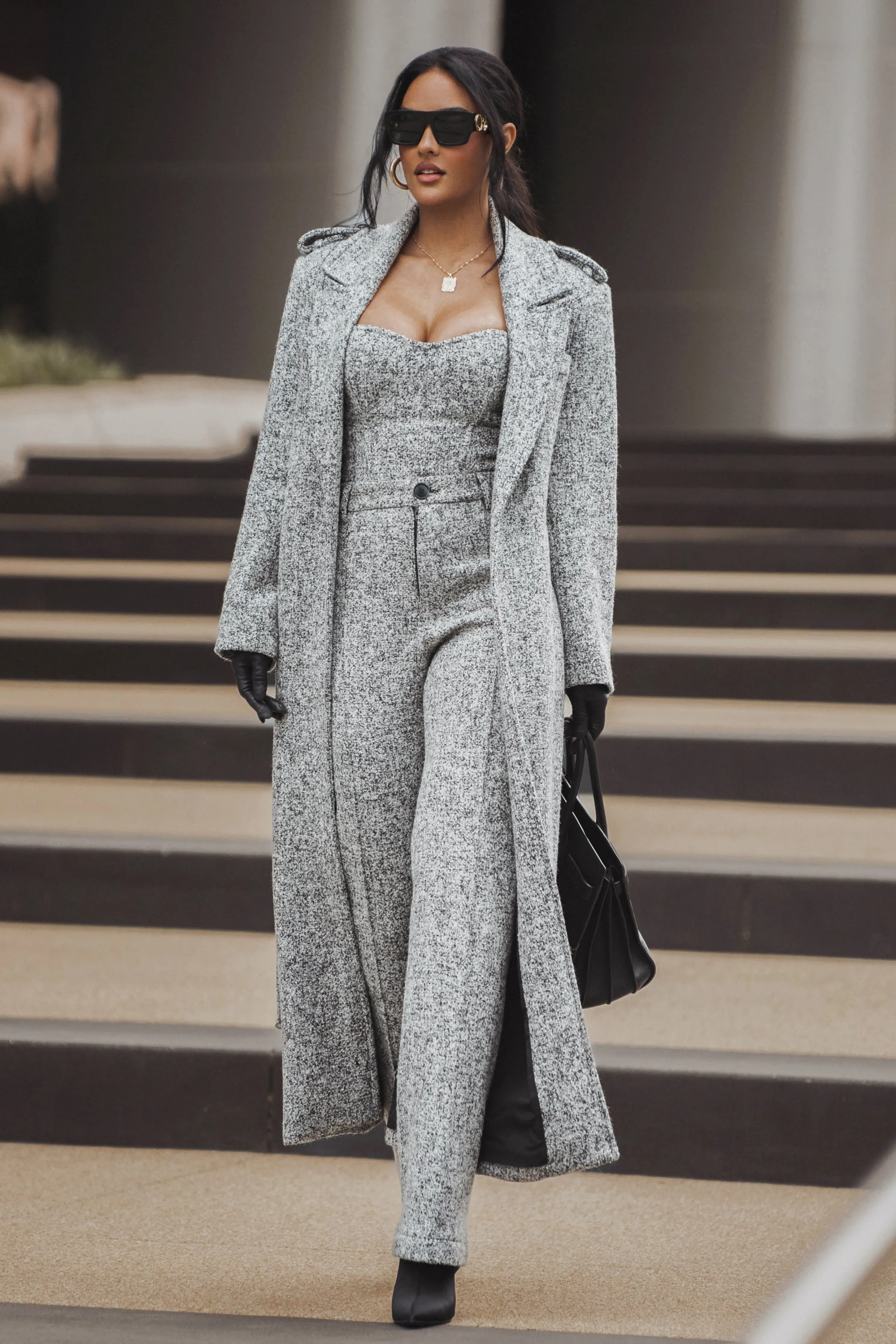 Lt. Grey All You Need Tweed Corset