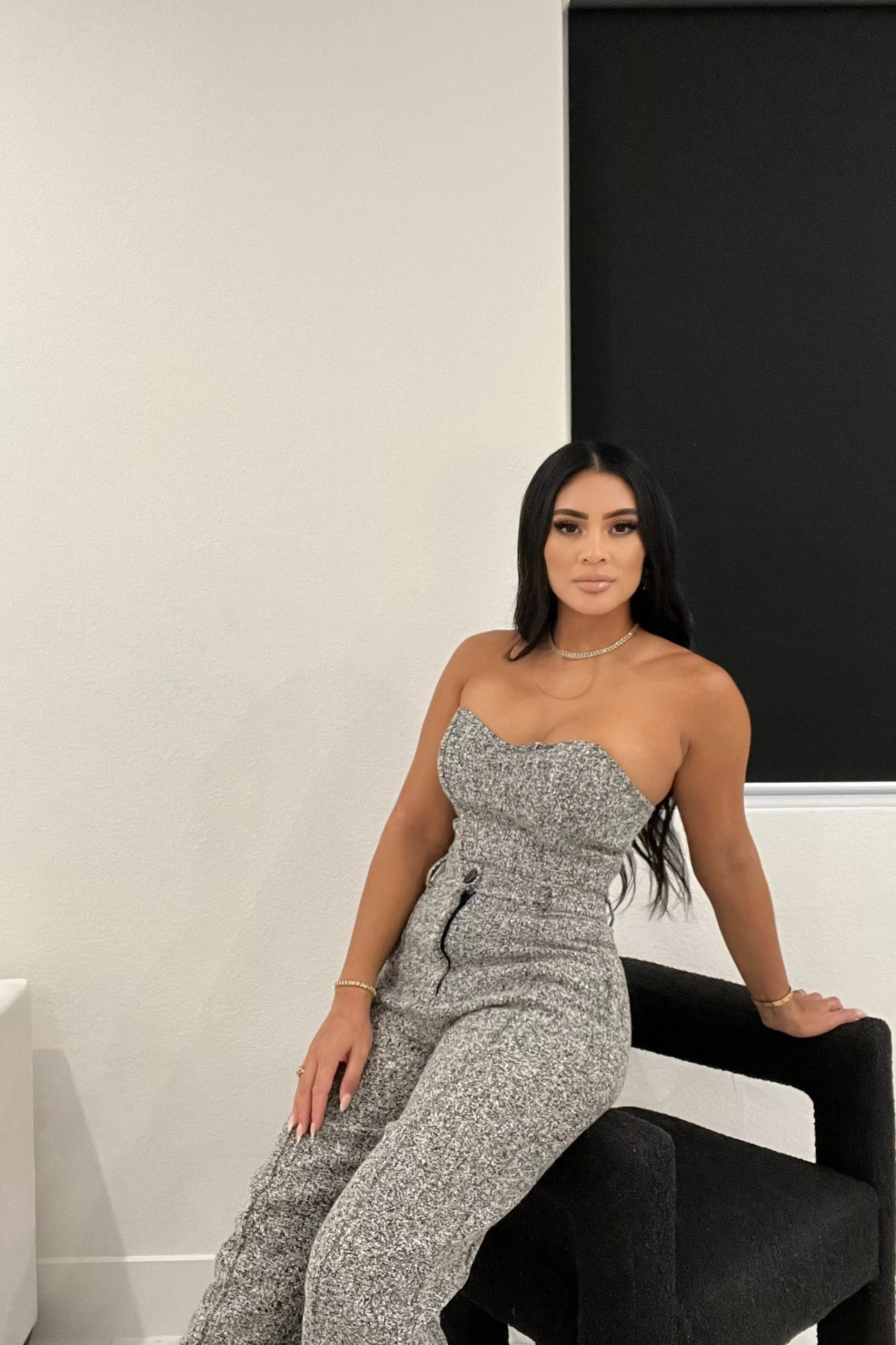 Lt. Grey All You Need Tweed Corset