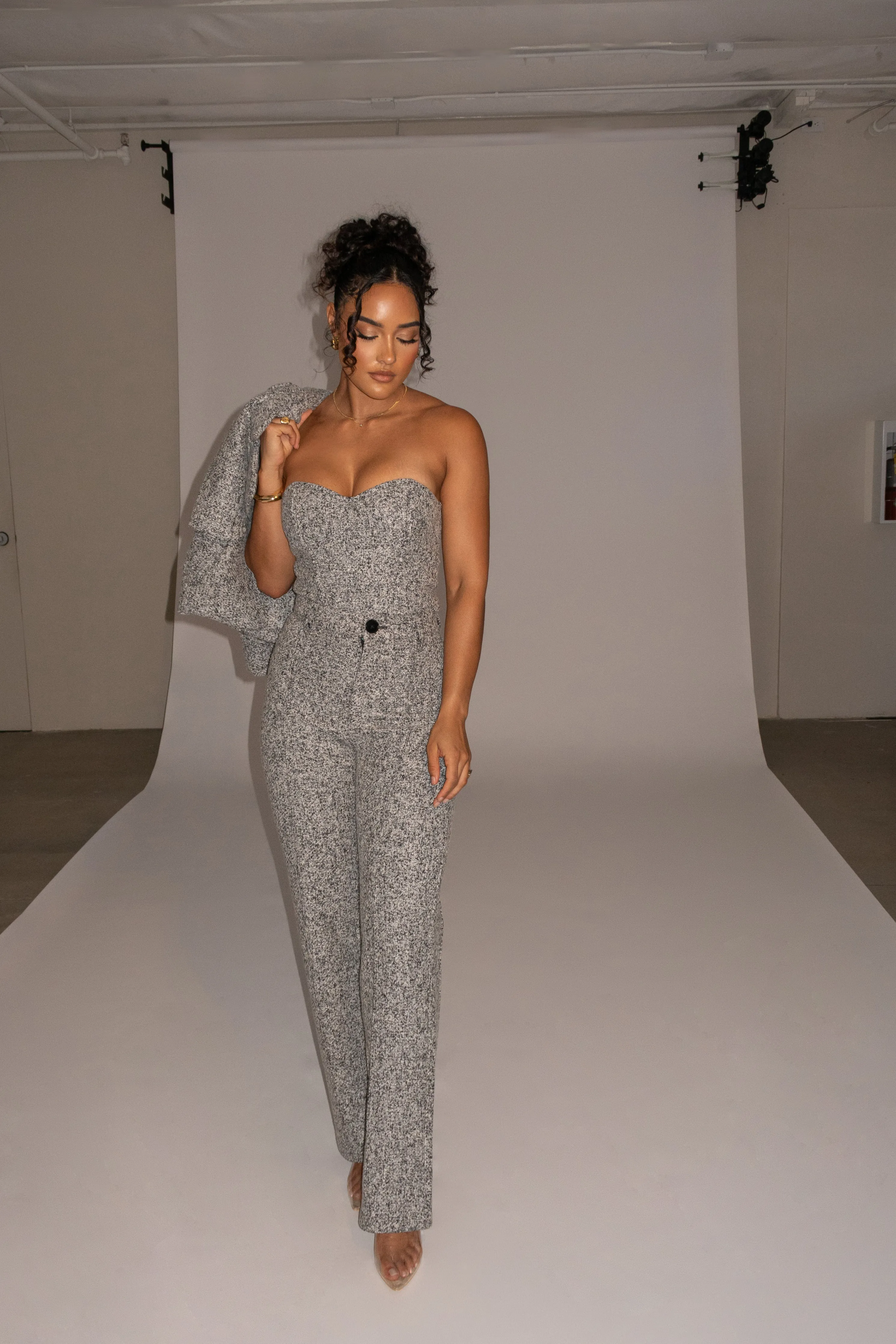 Lt. Grey All You Need Tweed Corset