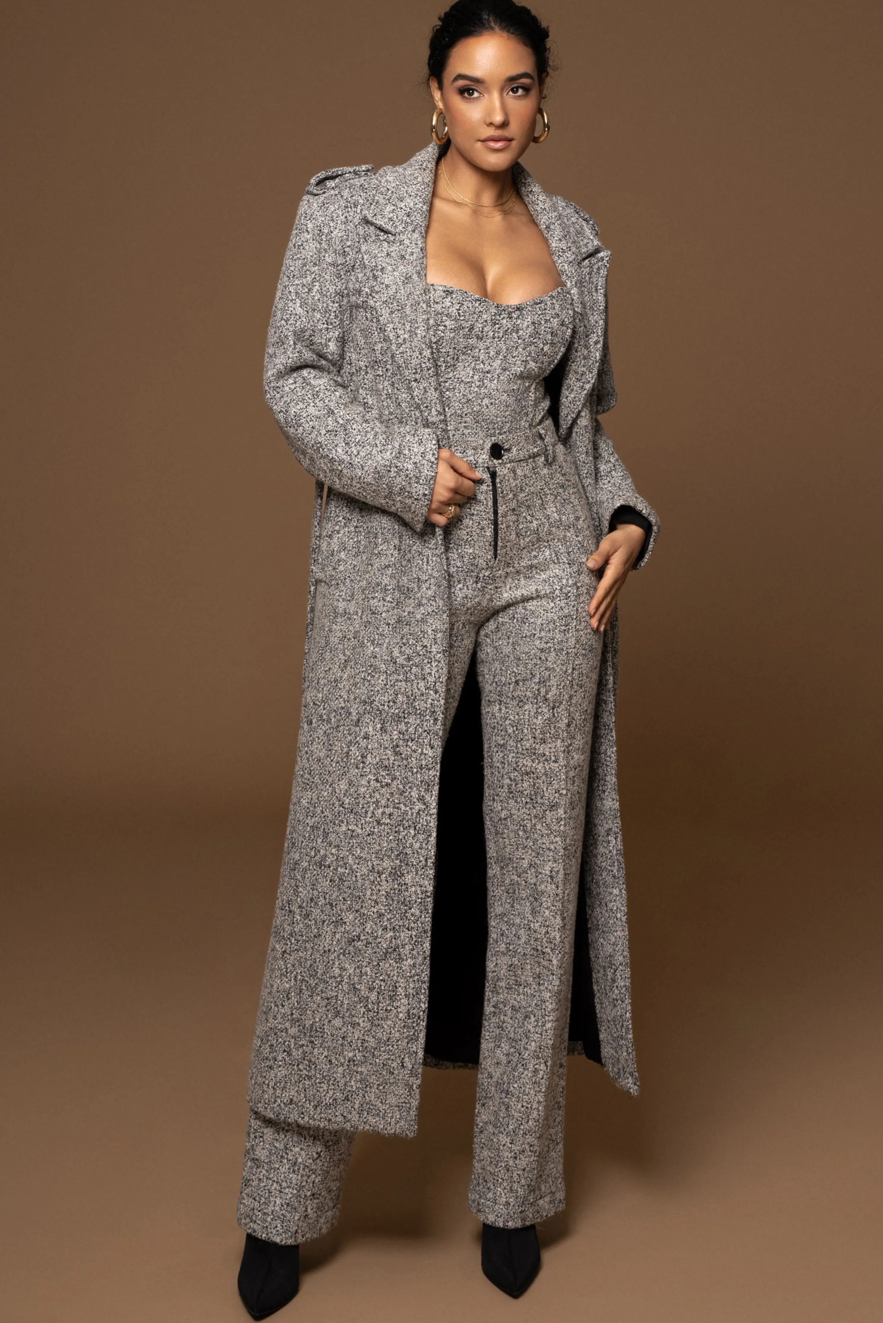 Lt. Grey Stay Sharp Tweed Trouser