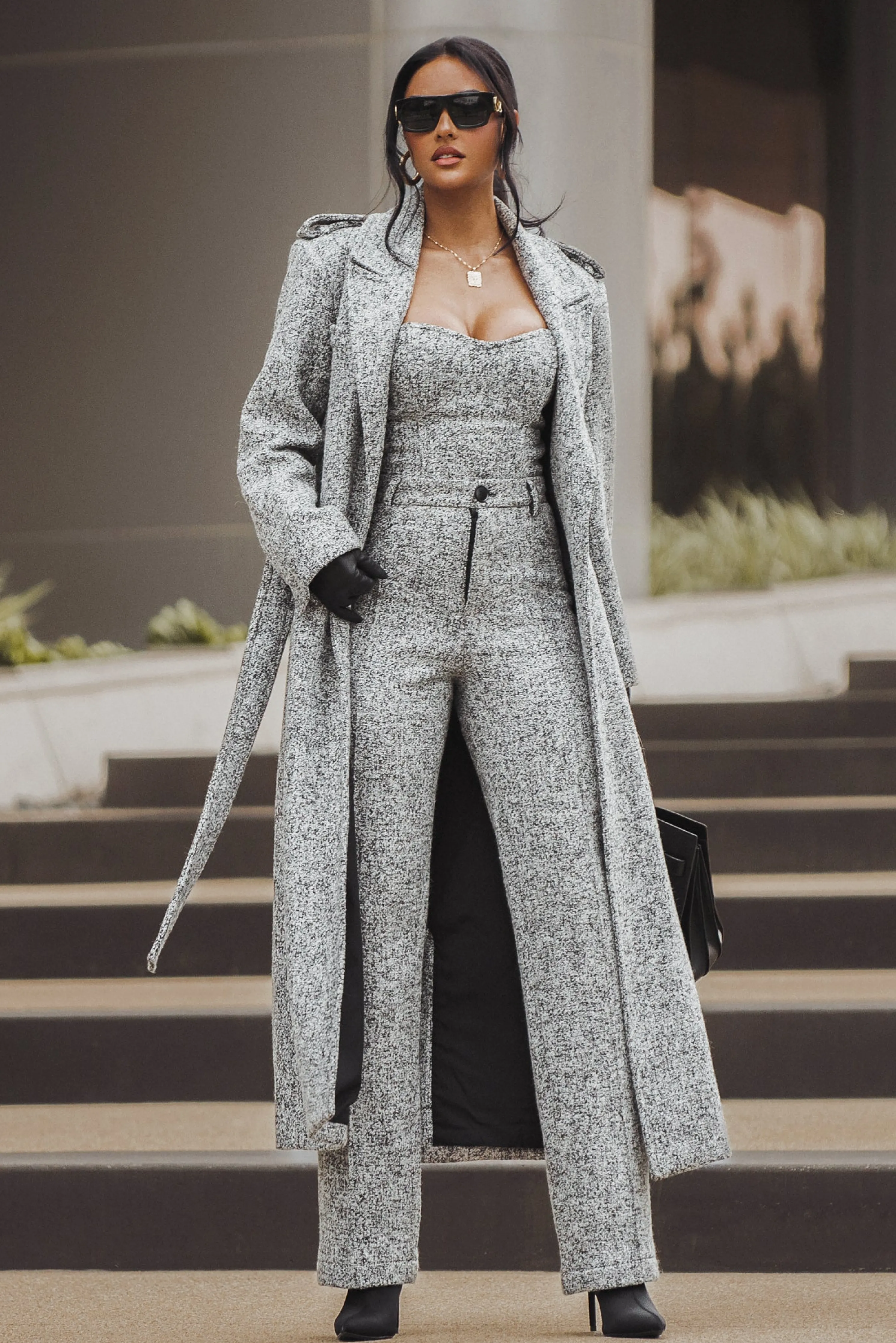 Lt. Grey Stay Sharp Tweed Trouser