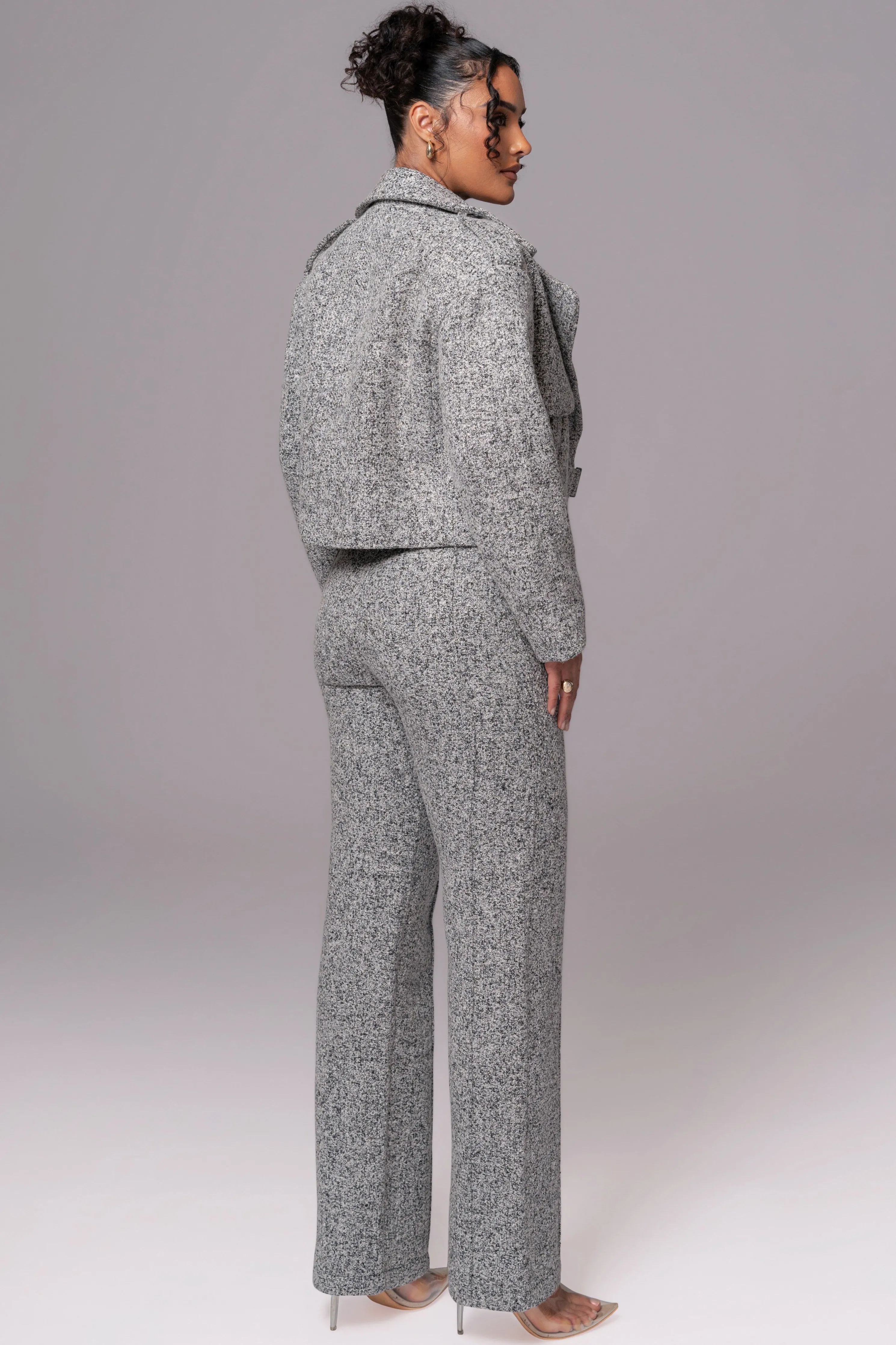 Lt. Grey Zoe Tweed Jacket