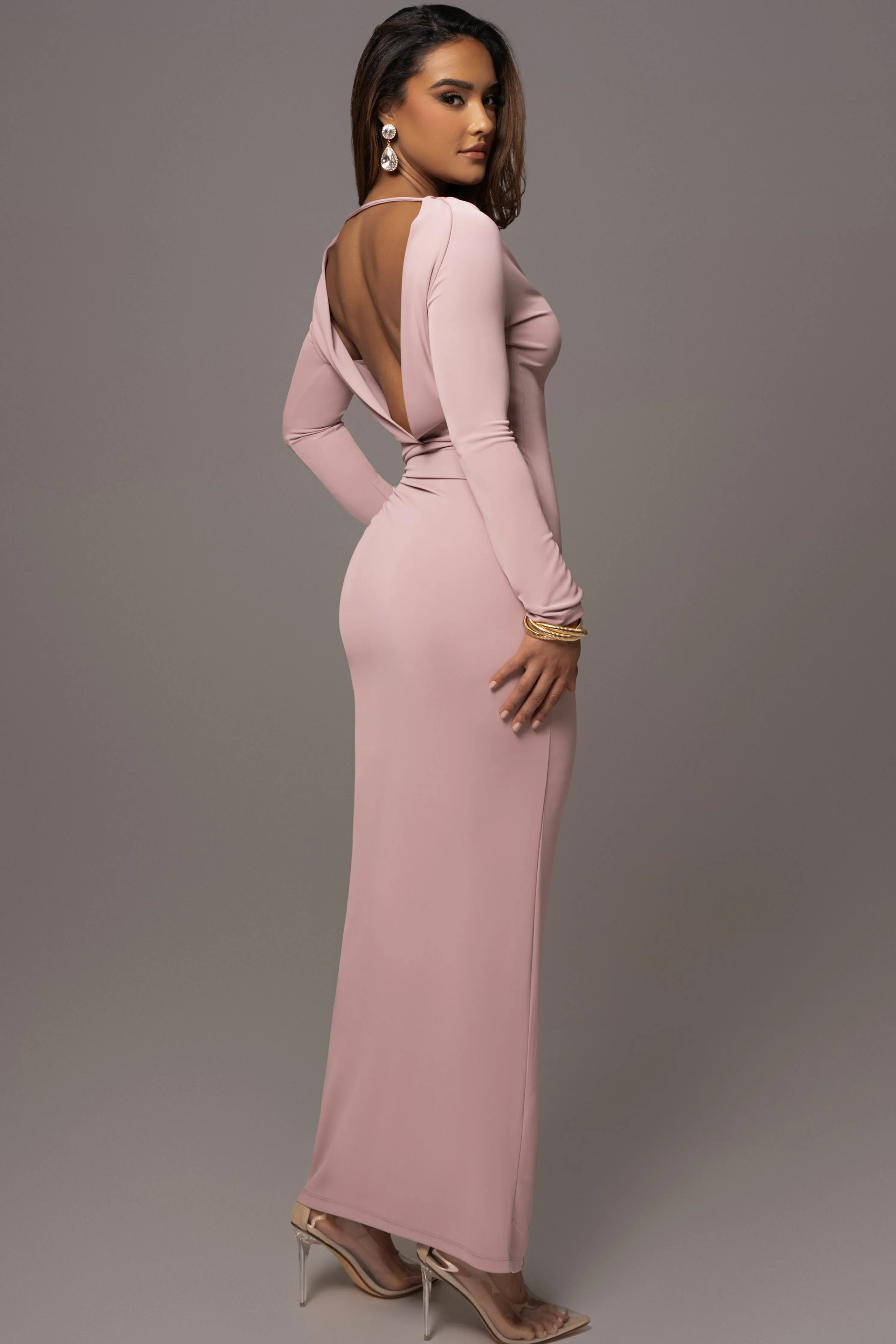 Mauve Kathleen Slit Maxi Dress