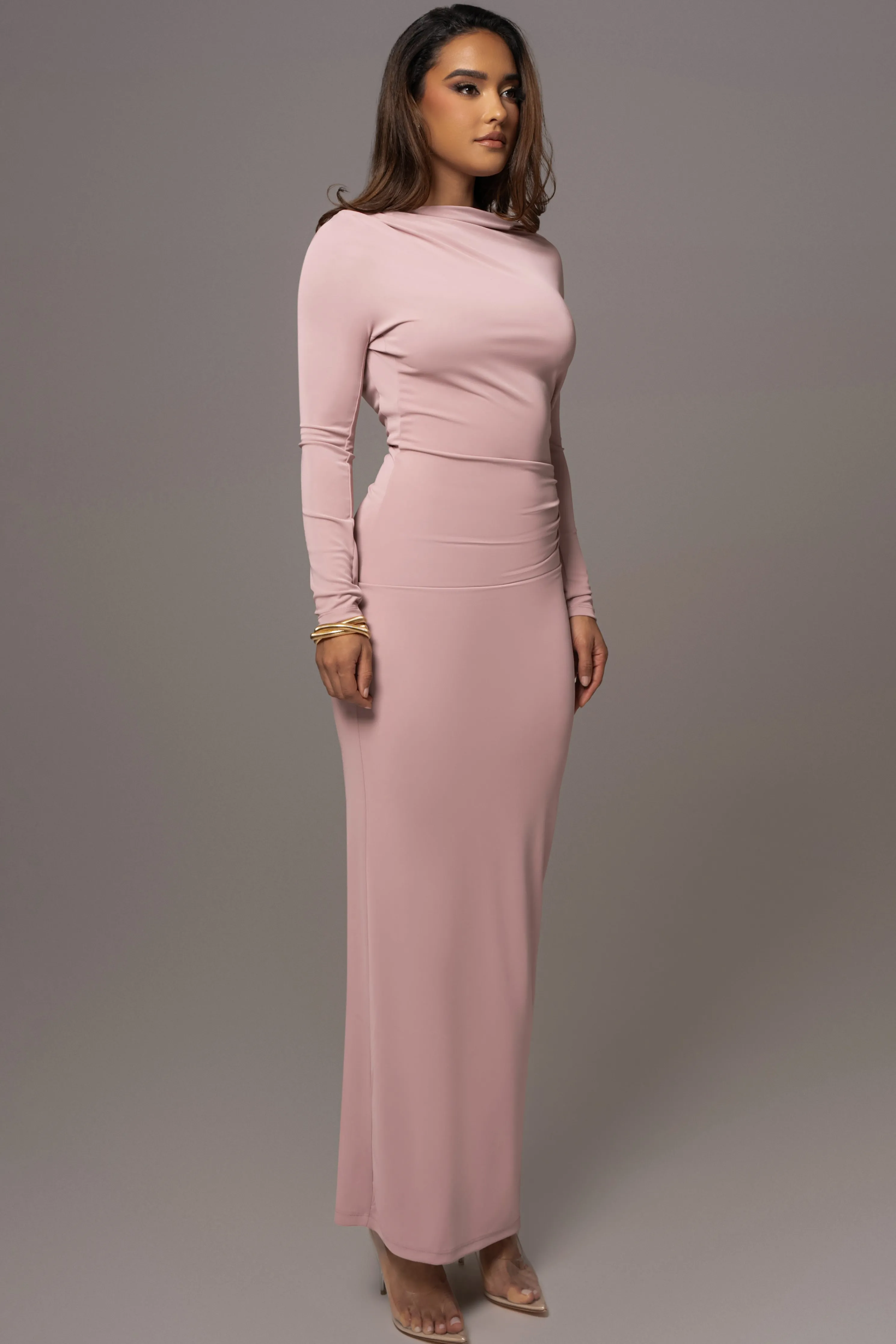 Mauve Kathleen Slit Maxi Dress