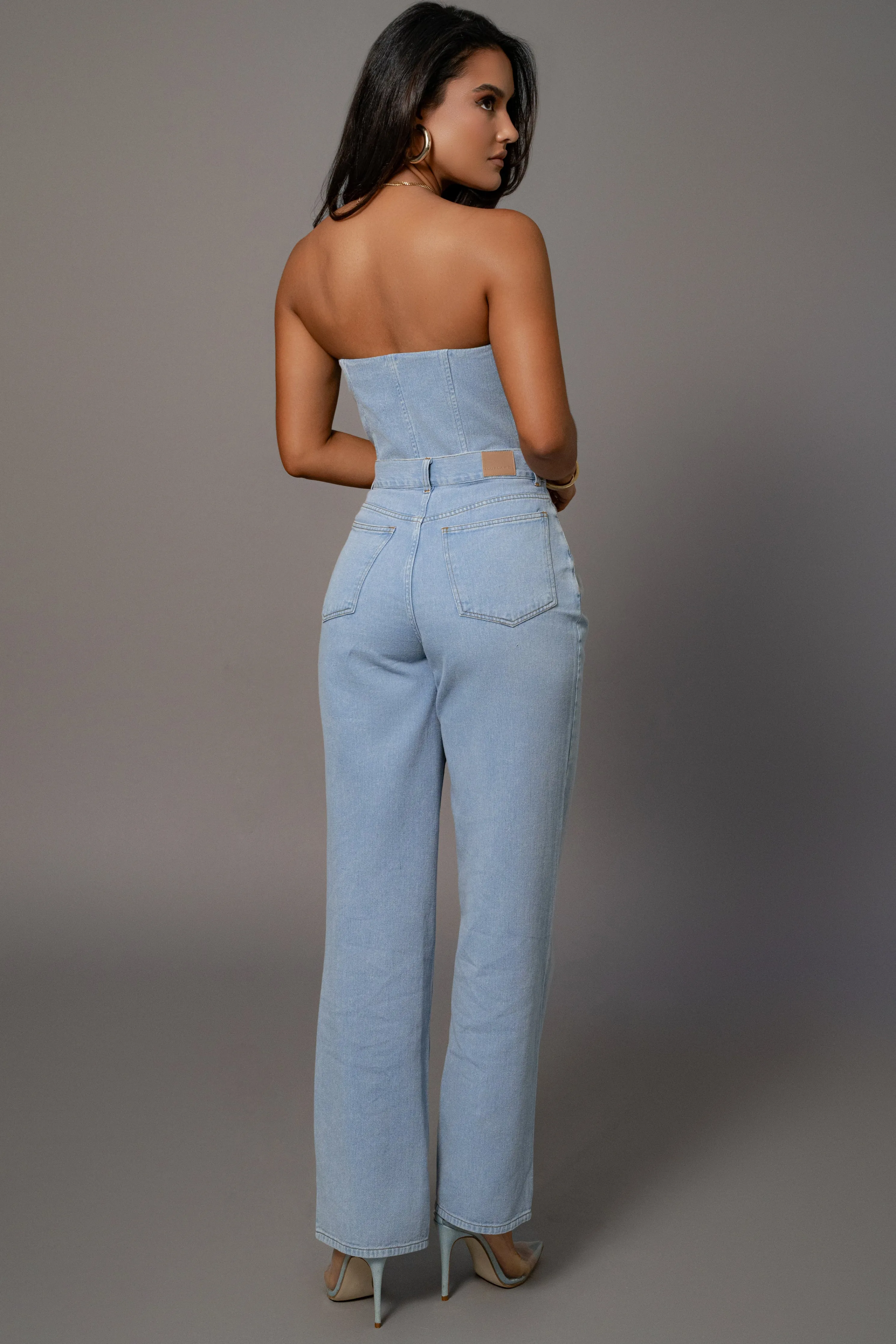 Medium Wash Denim Britney Corset