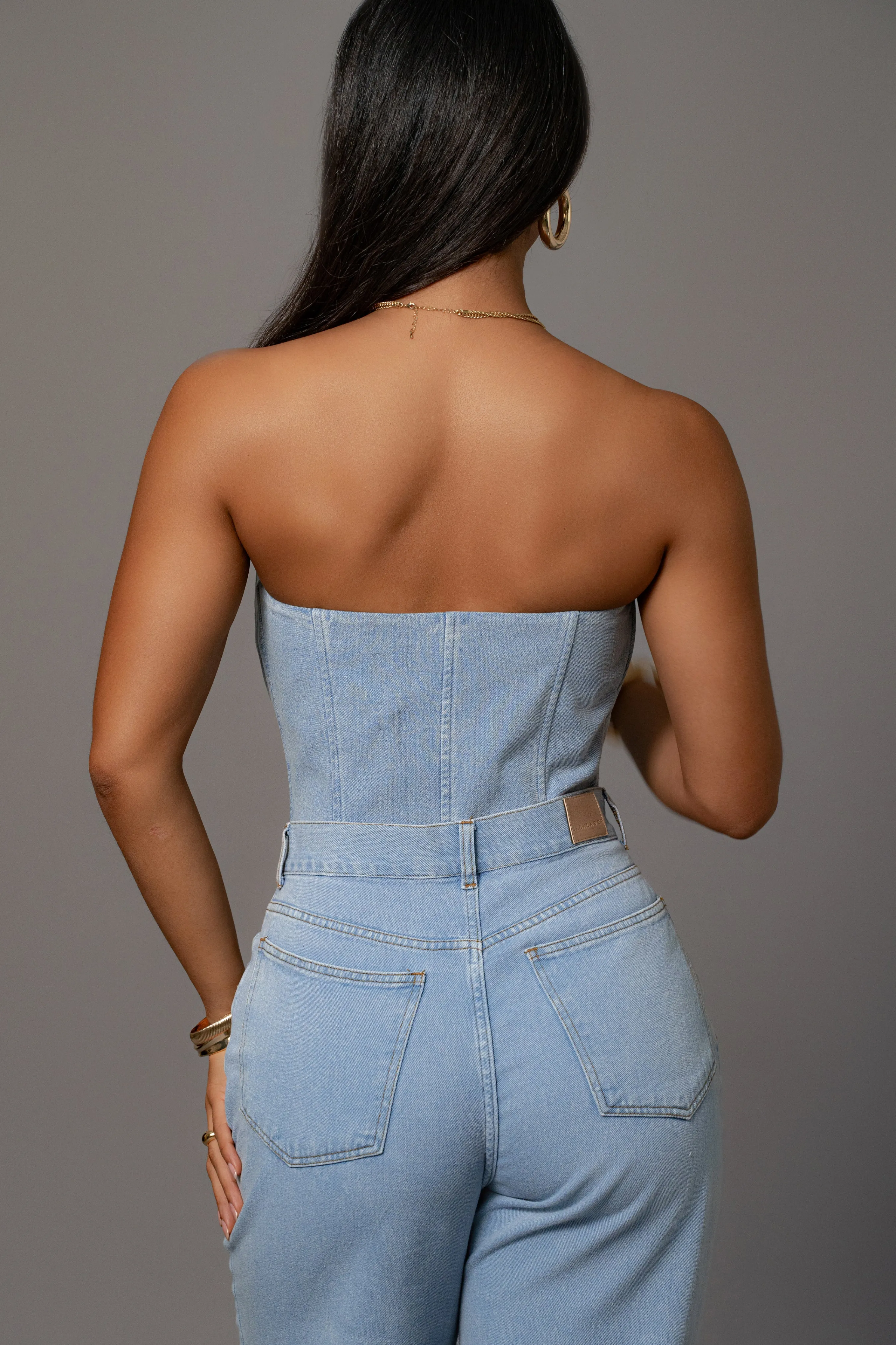 Medium Wash Denim Britney Corset