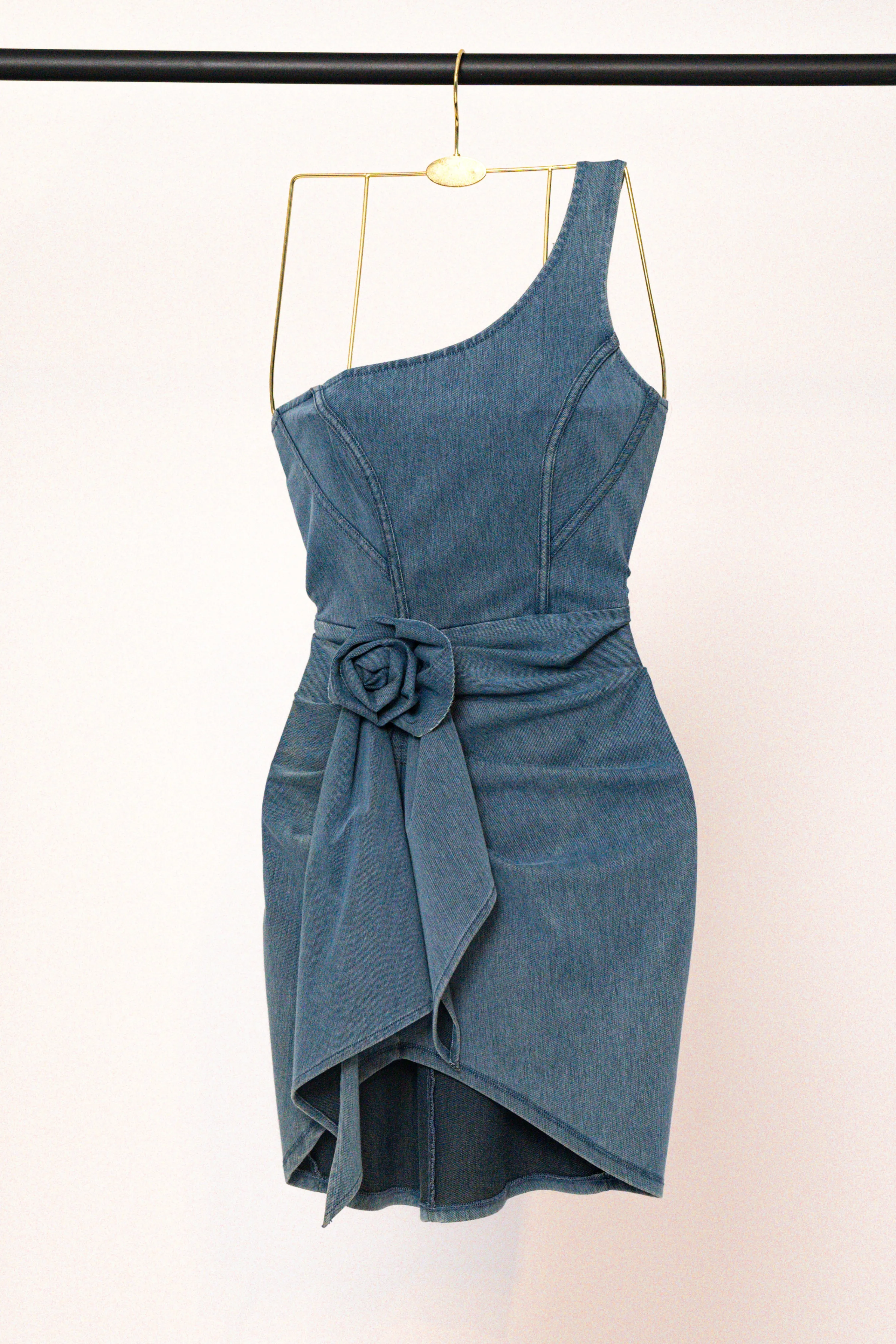 Medium Wash Denim Rosalind Mini Dress