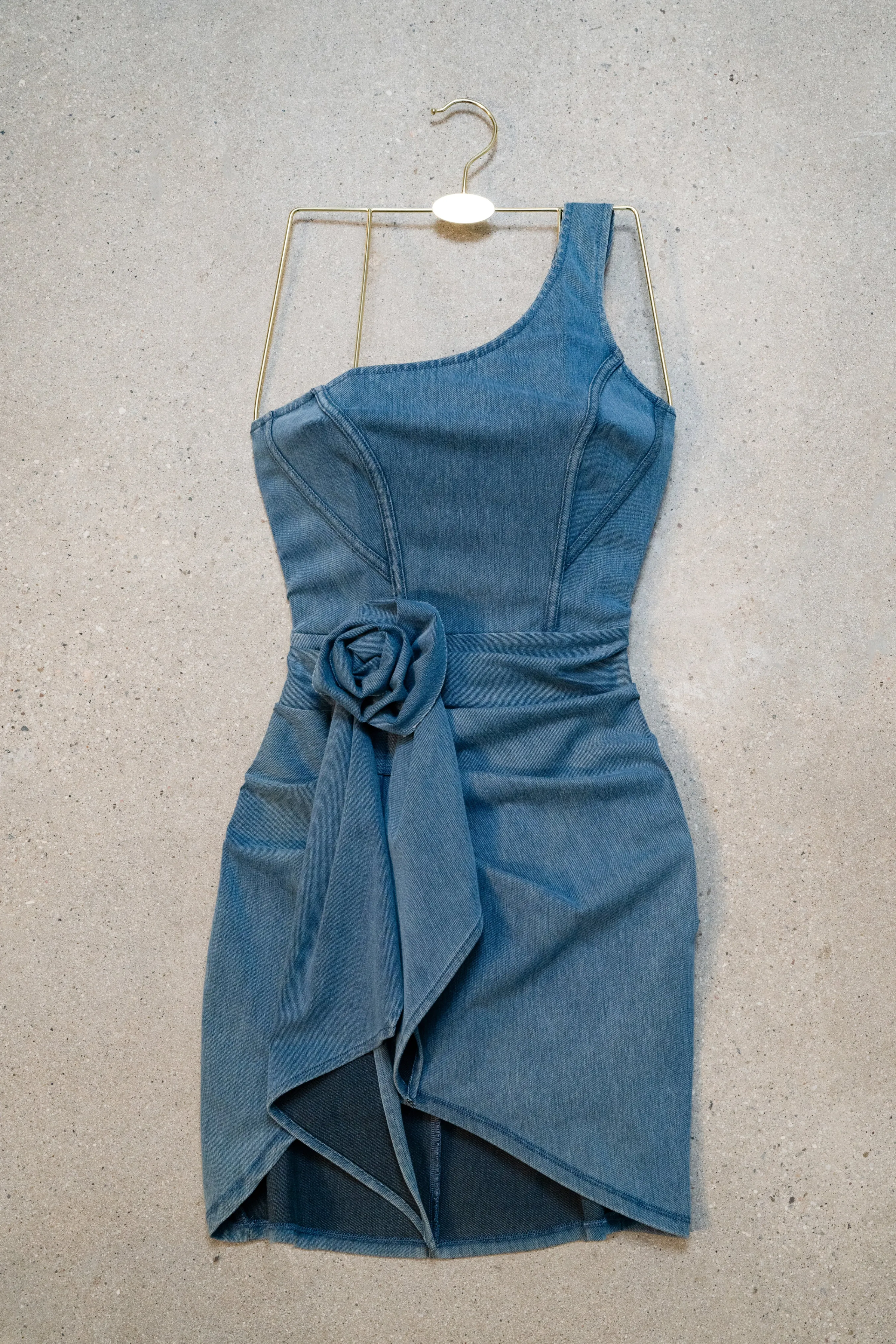 Medium Wash Denim Rosalind Mini Dress