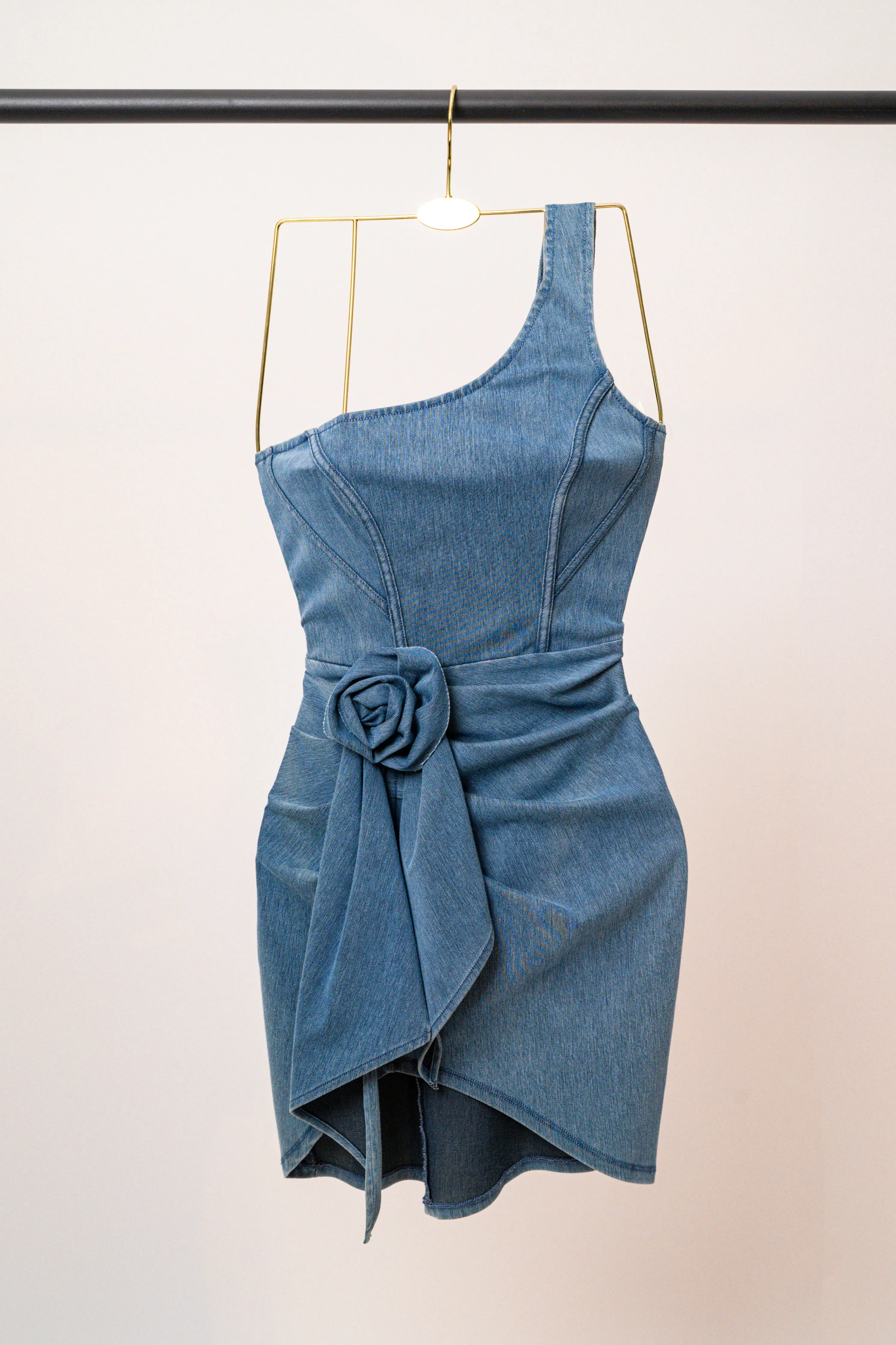 Medium Wash Denim Rosalind Mini Dress