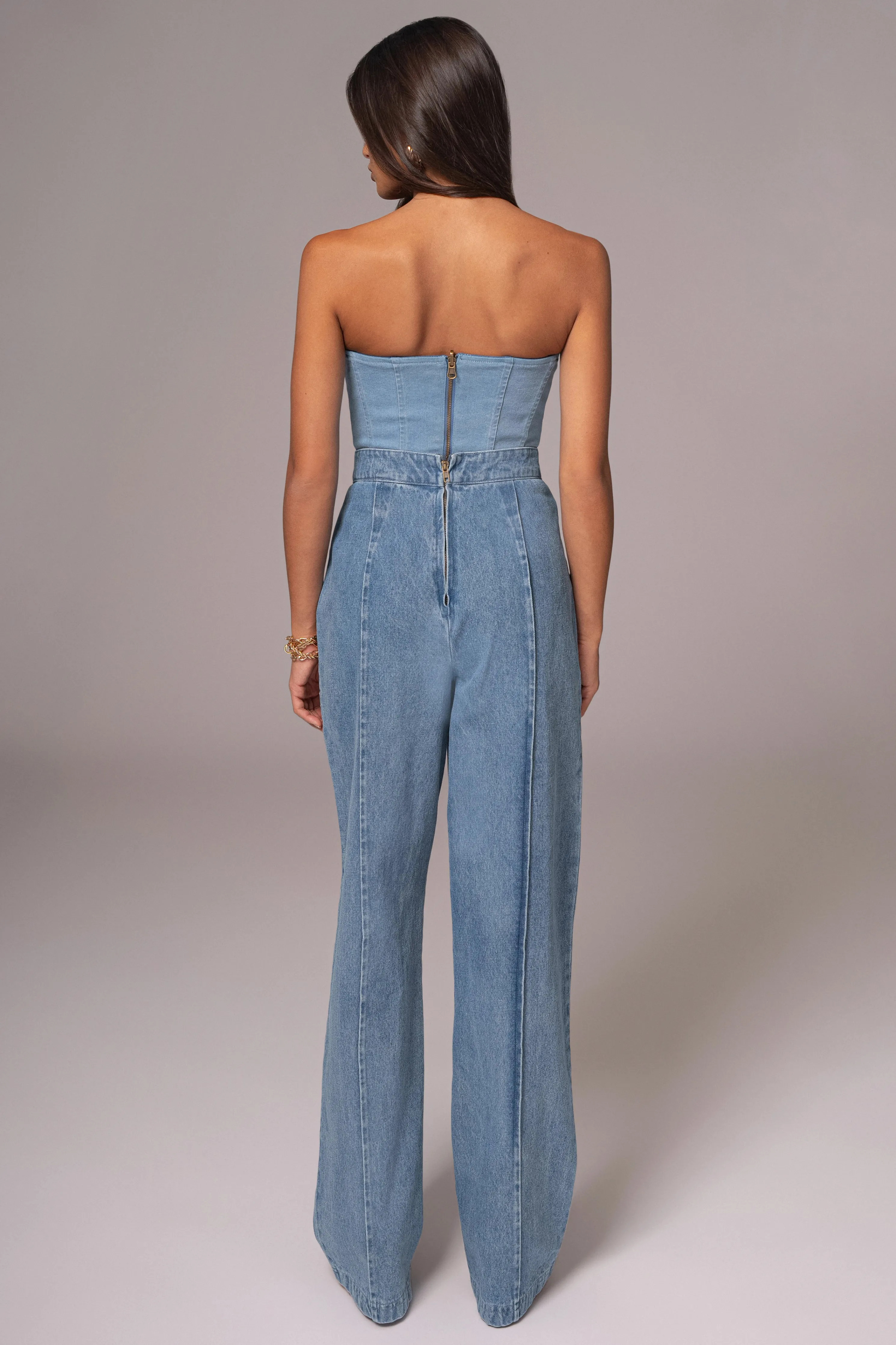 Medium Wash Fenix Reversible Denim Corset