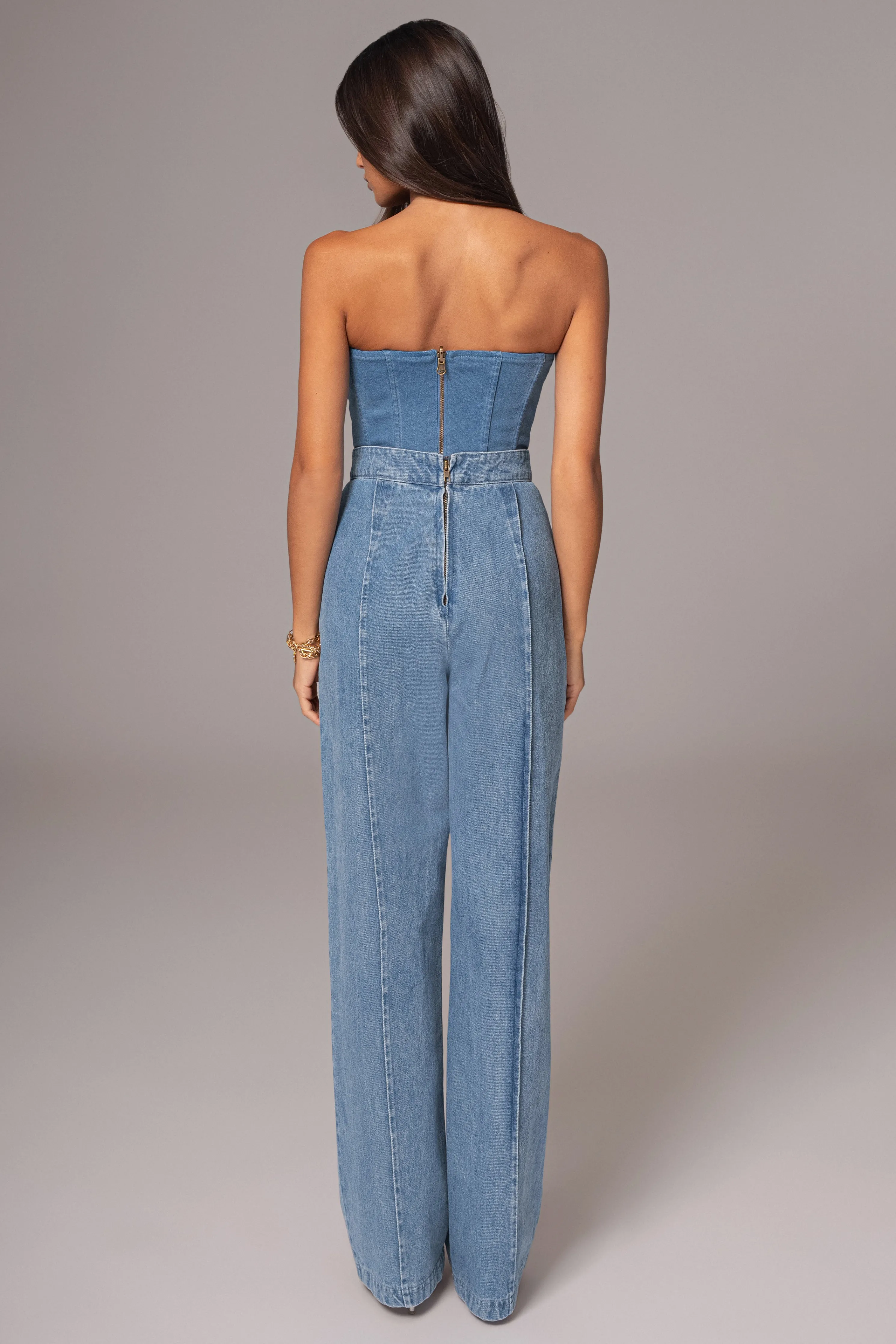 Medium Wash Fenix Reversible Denim Corset