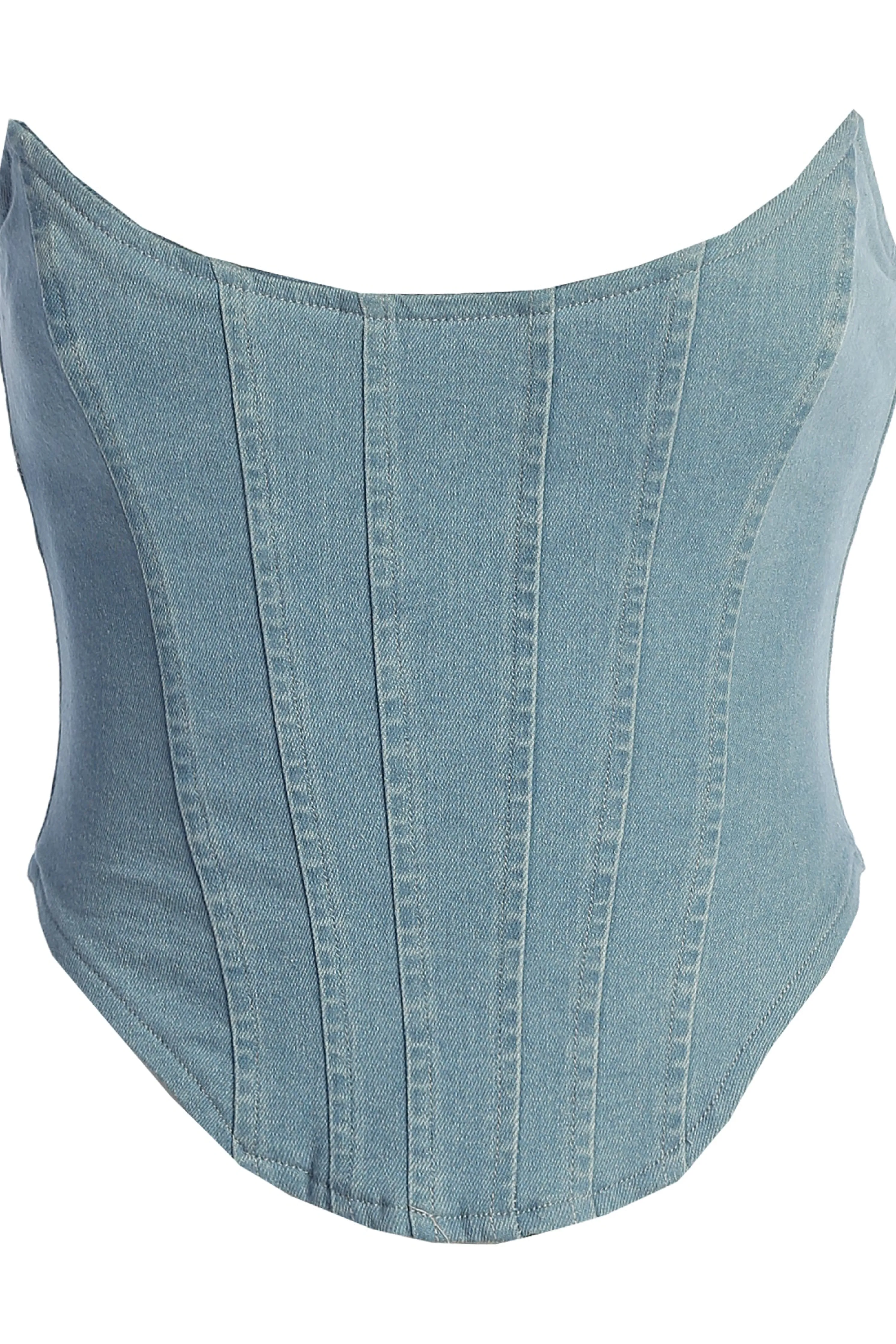 Medium Wash Fenix Reversible Denim Corset