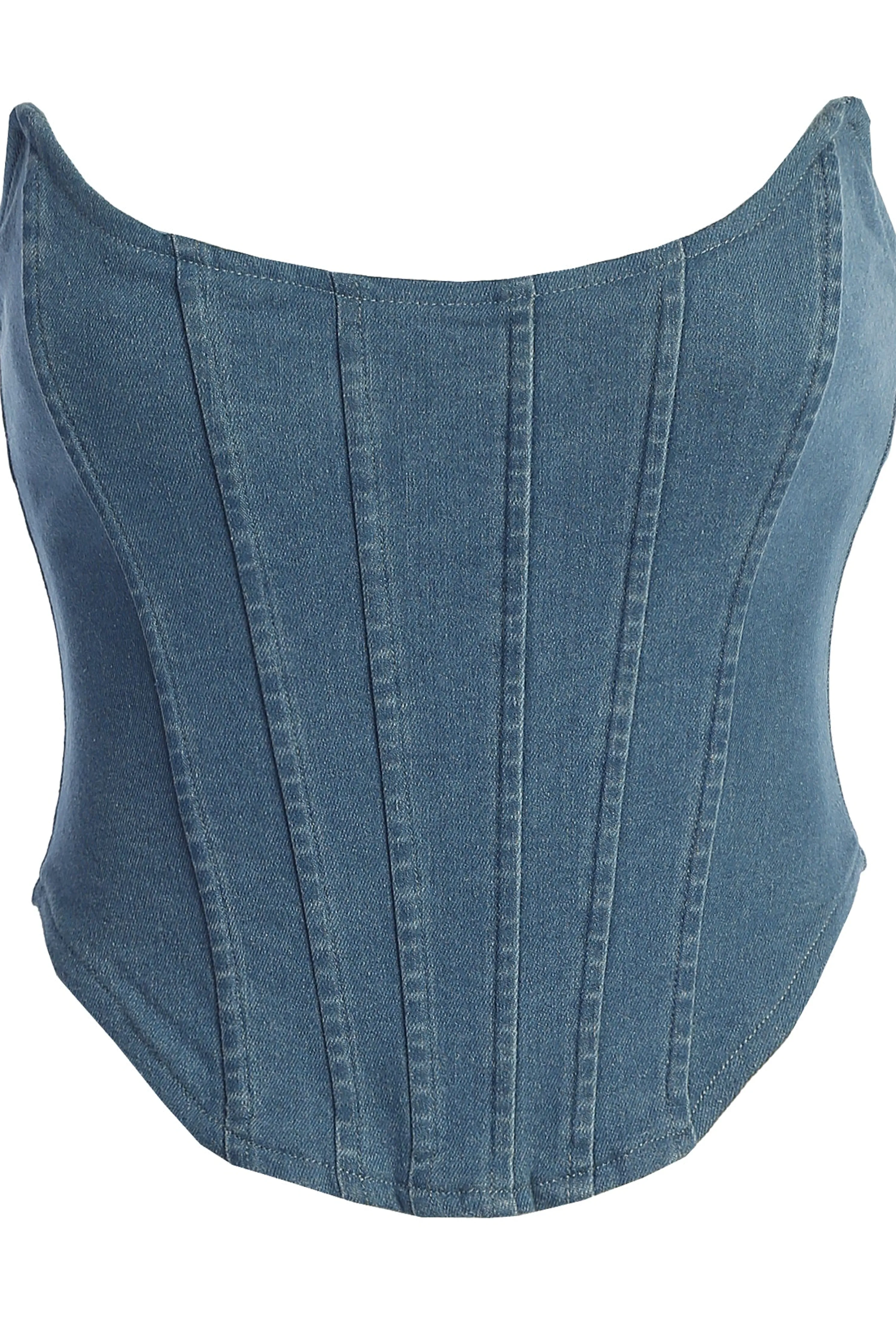 Medium Wash Fenix Reversible Denim Corset