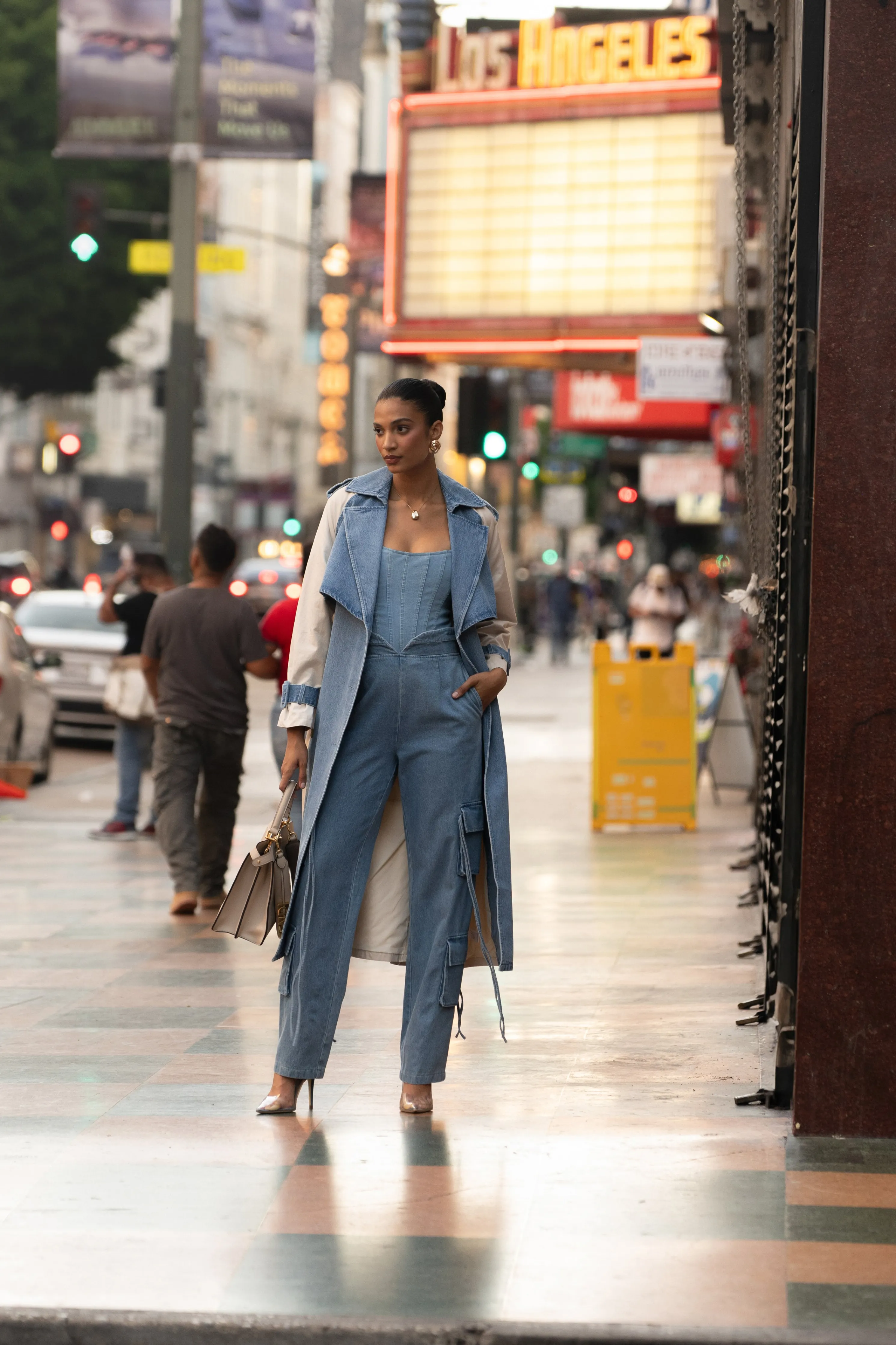 Medium Wash Fenix Reversible Denim Corset