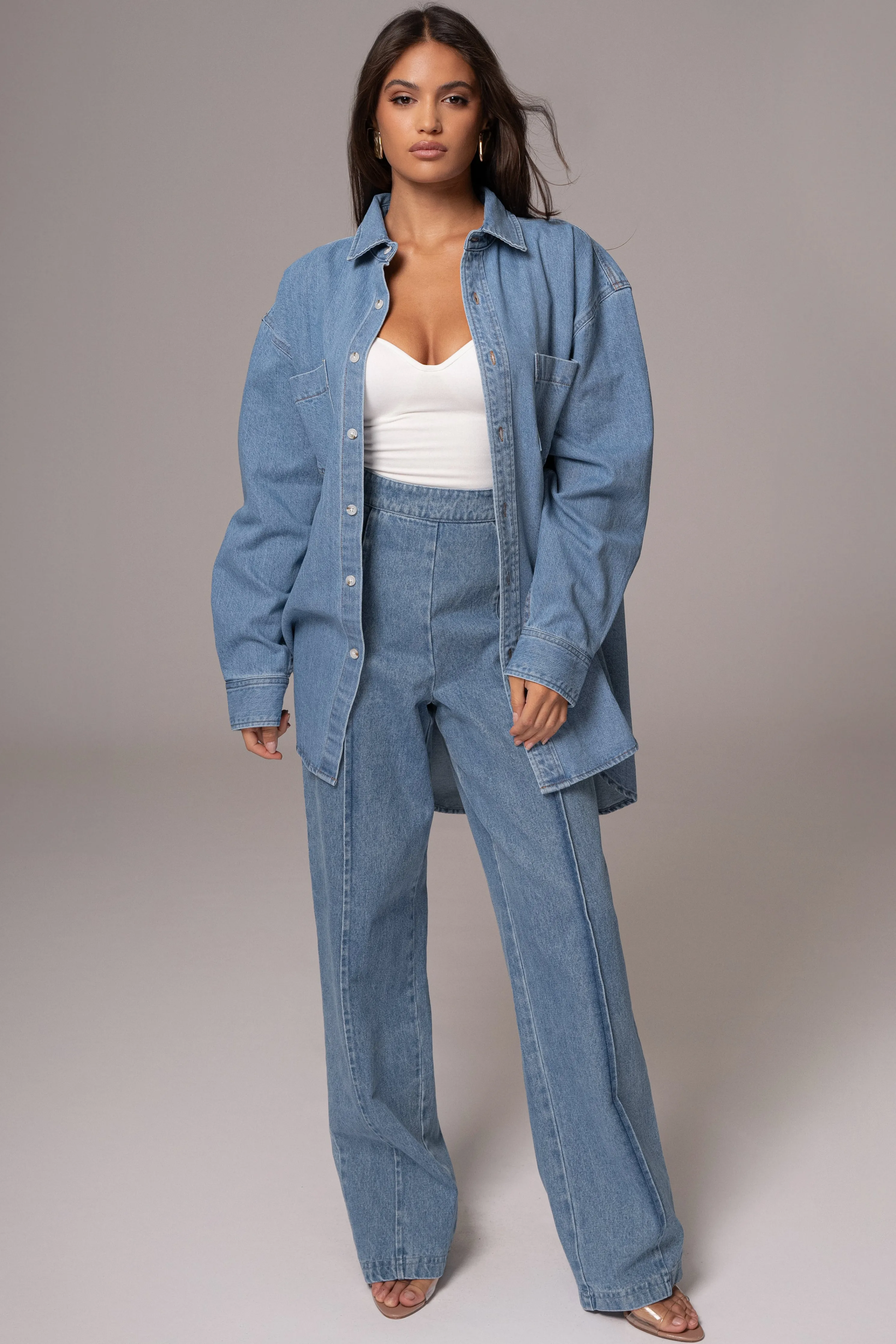 Medium Wash Stay Sharp Denim Trouser