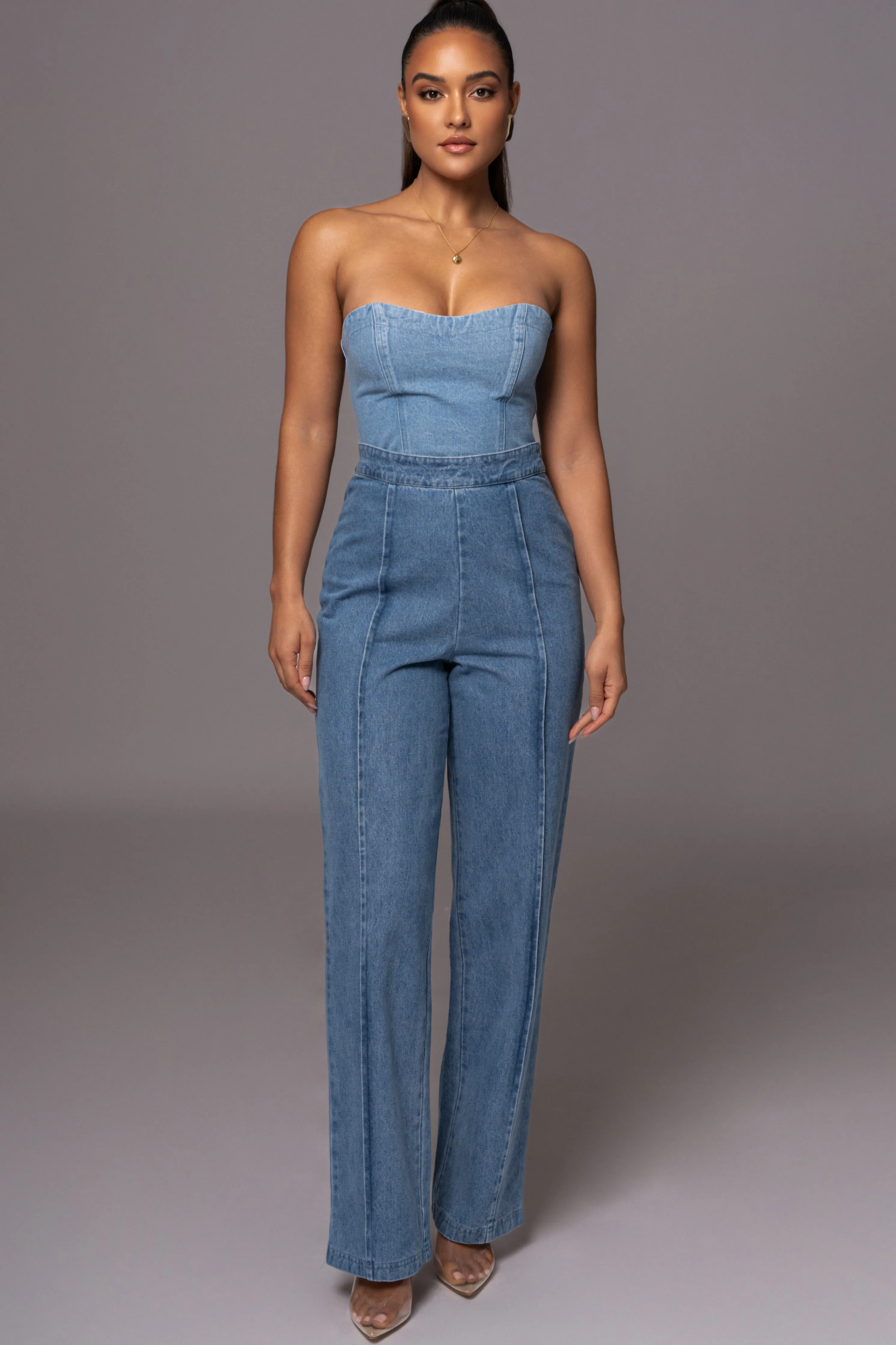 Medium Wash Stay Sharp Denim Trouser