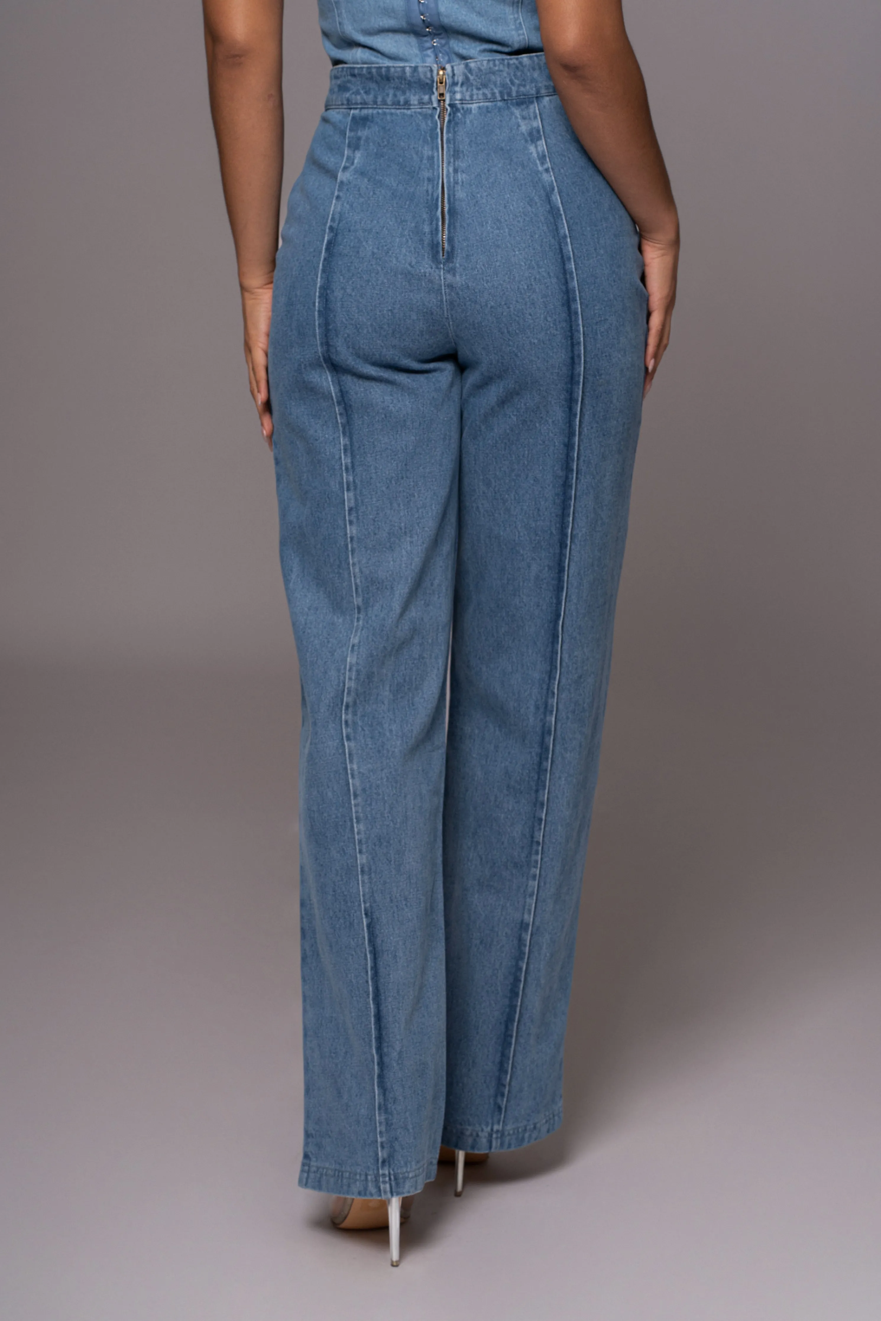 Medium Wash Stay Sharp Denim Trouser