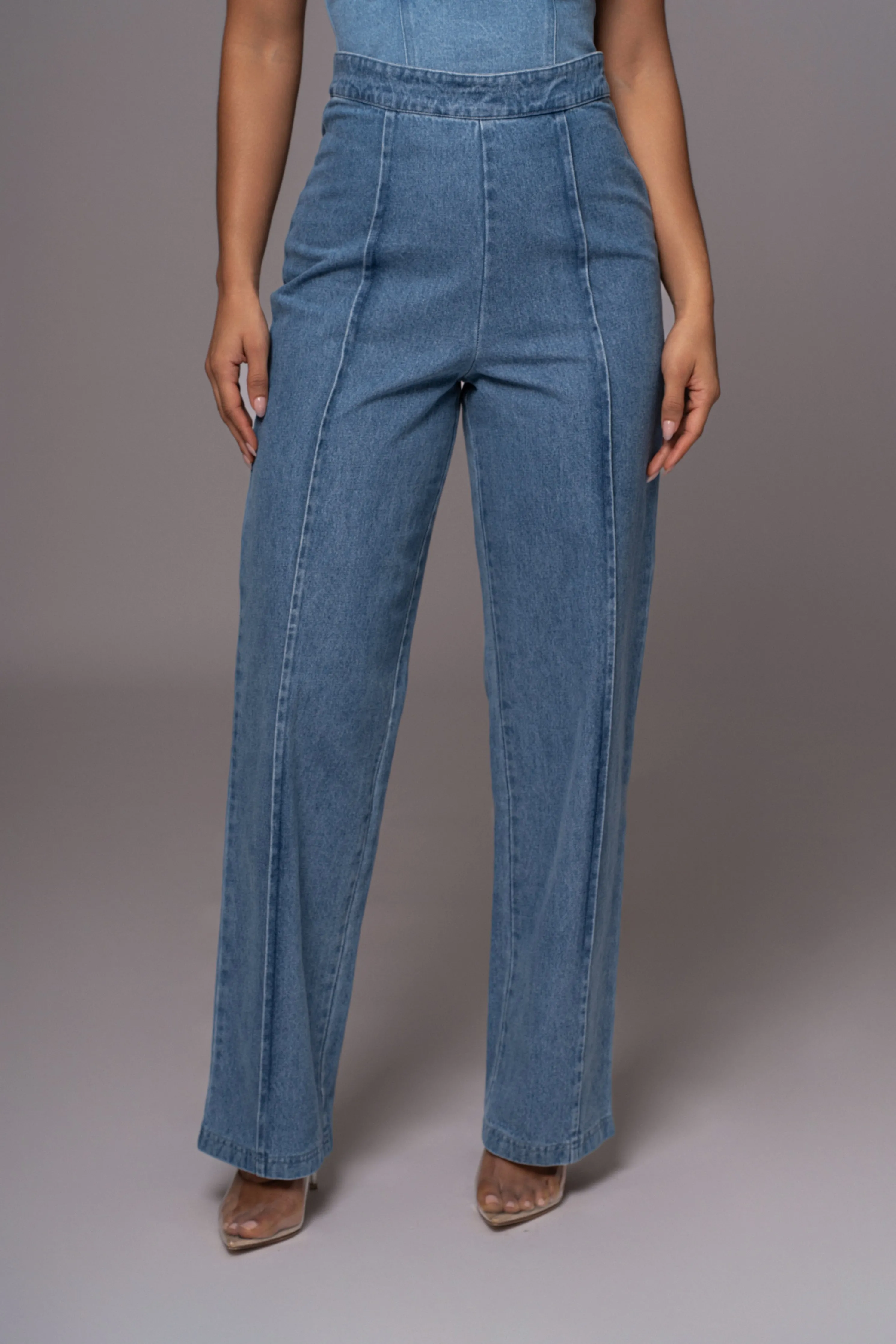 Medium Wash Stay Sharp Denim Trouser