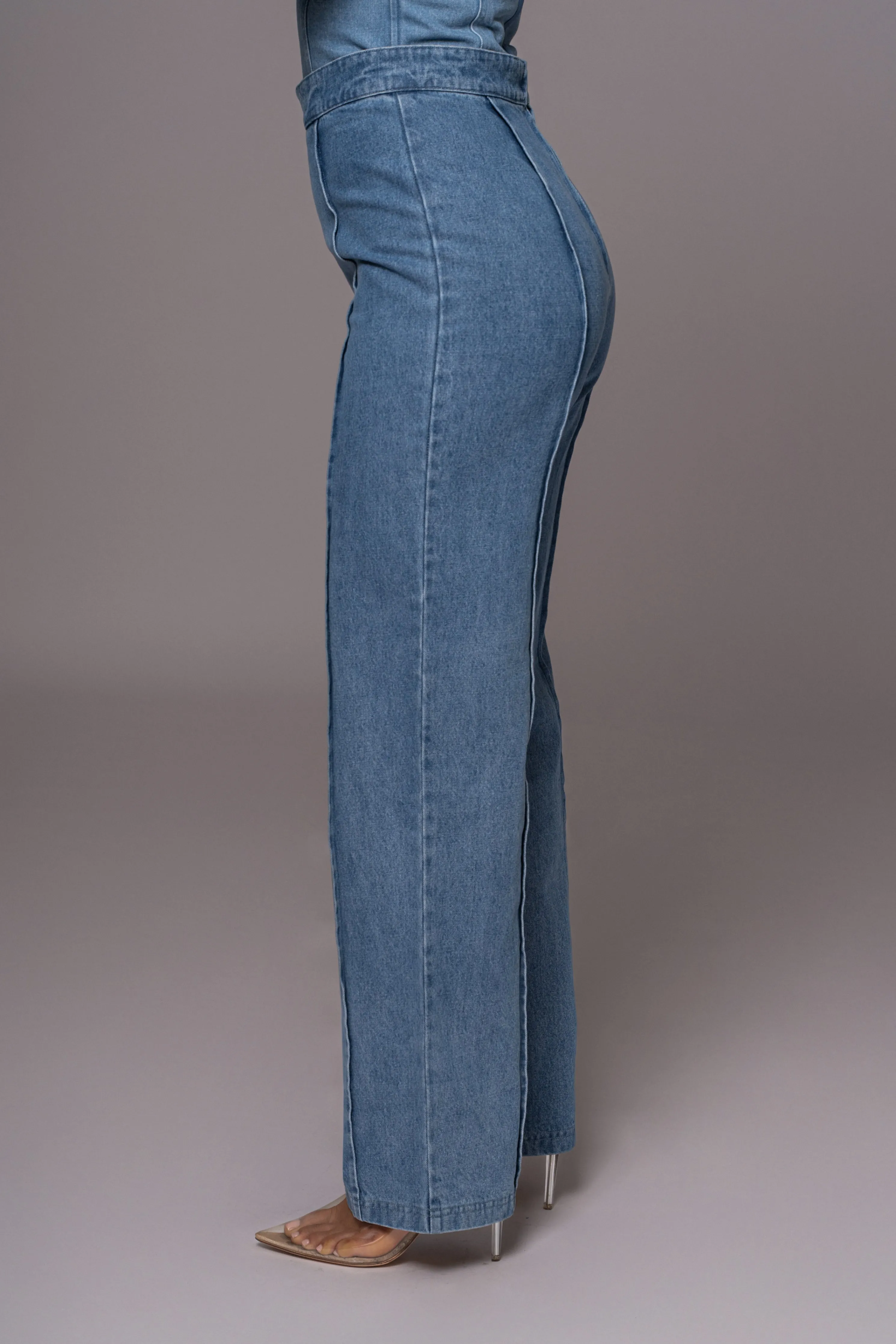 Medium Wash Stay Sharp Denim Trouser