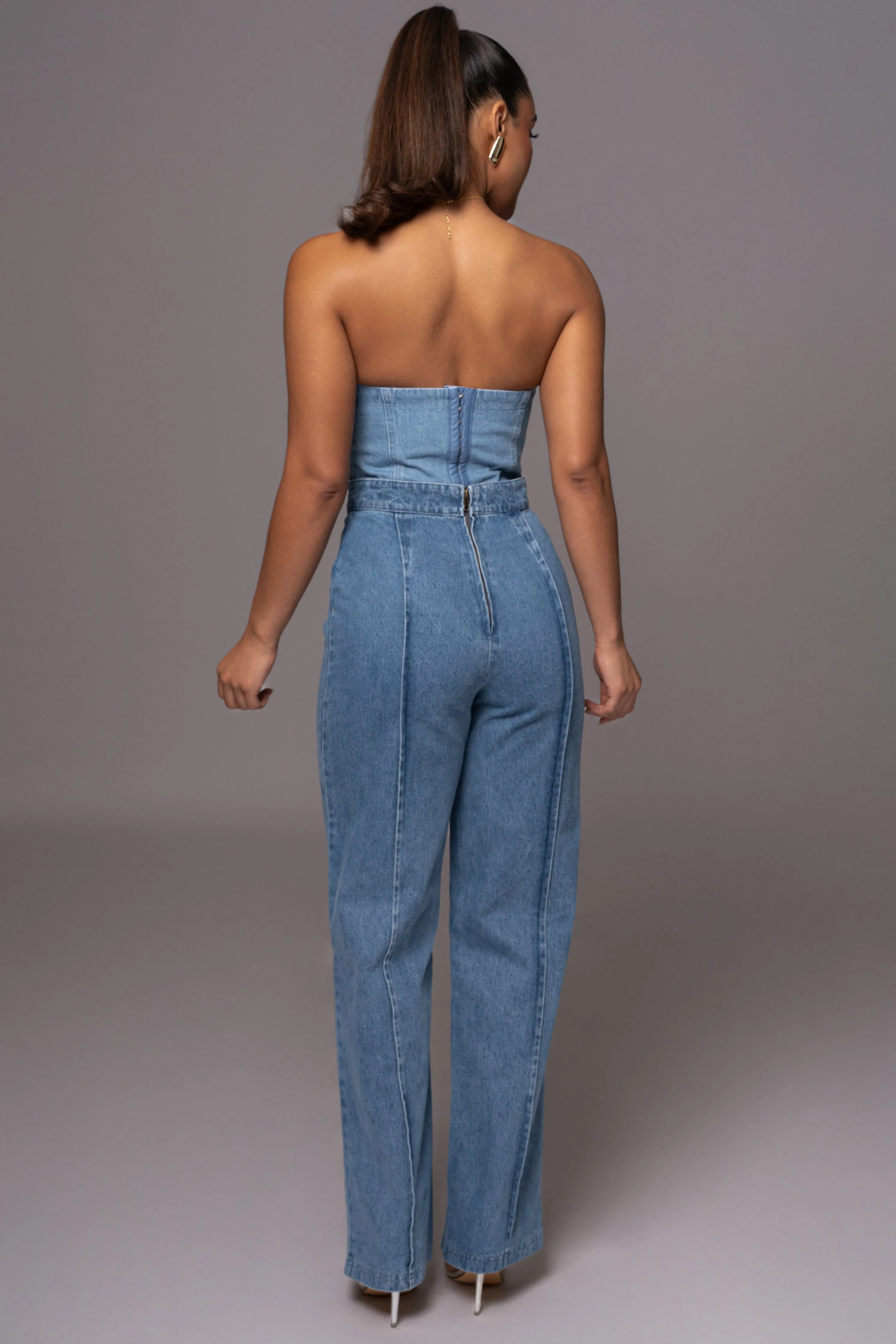 Medium Wash Stay Sharp Denim Trouser