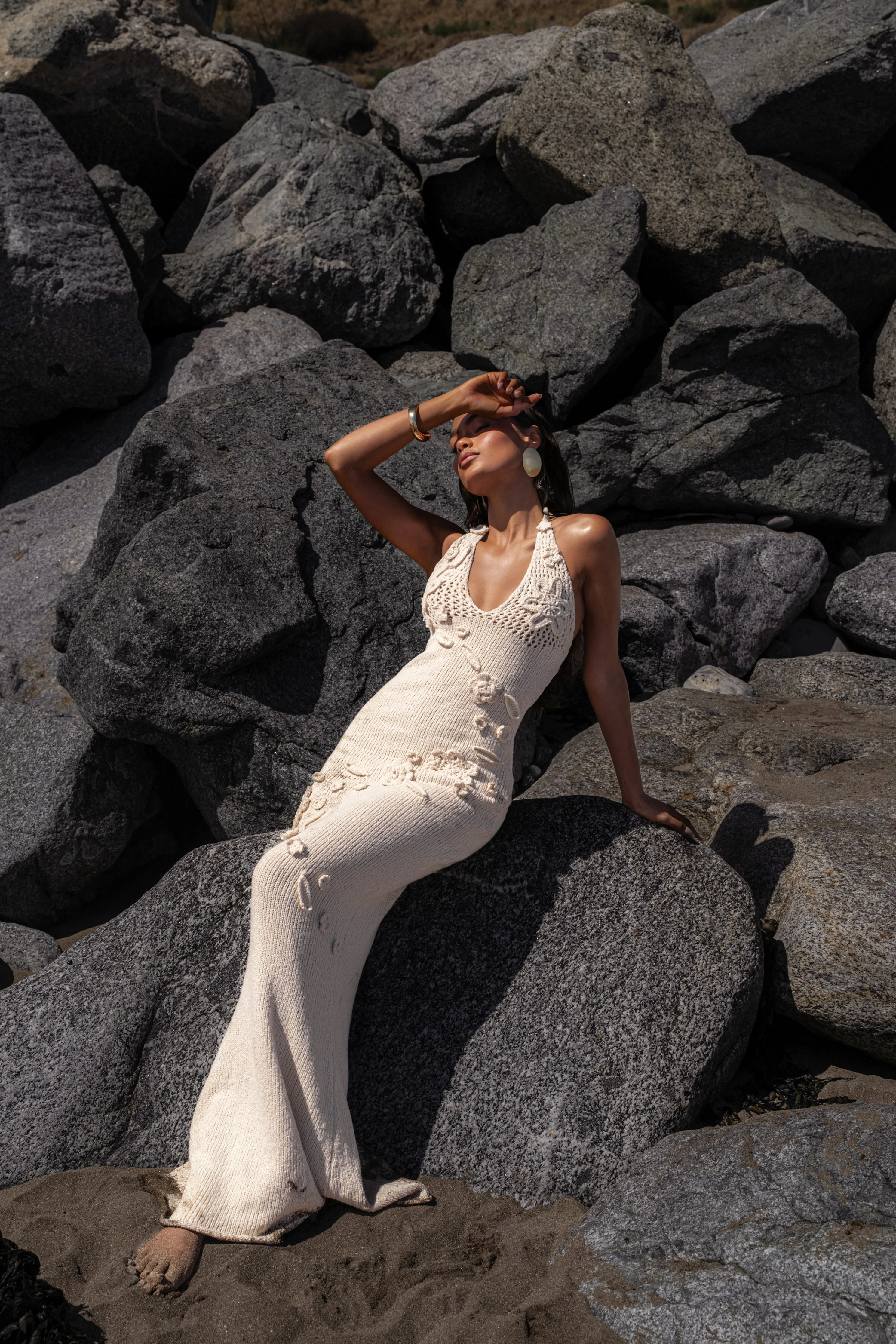 Milk Seaside Halter Maxi Dress