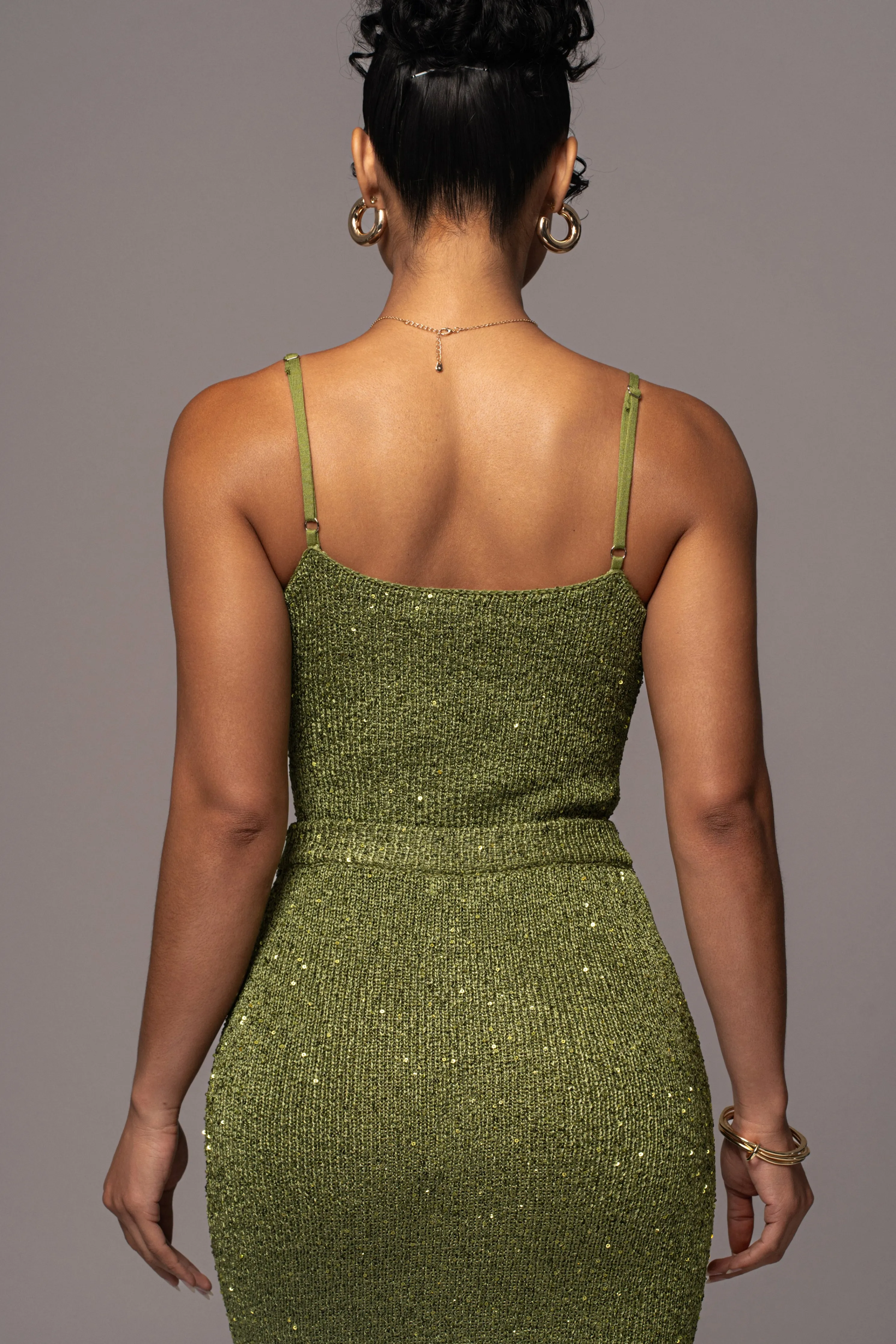 Moss Palace Sequin Skirt Set