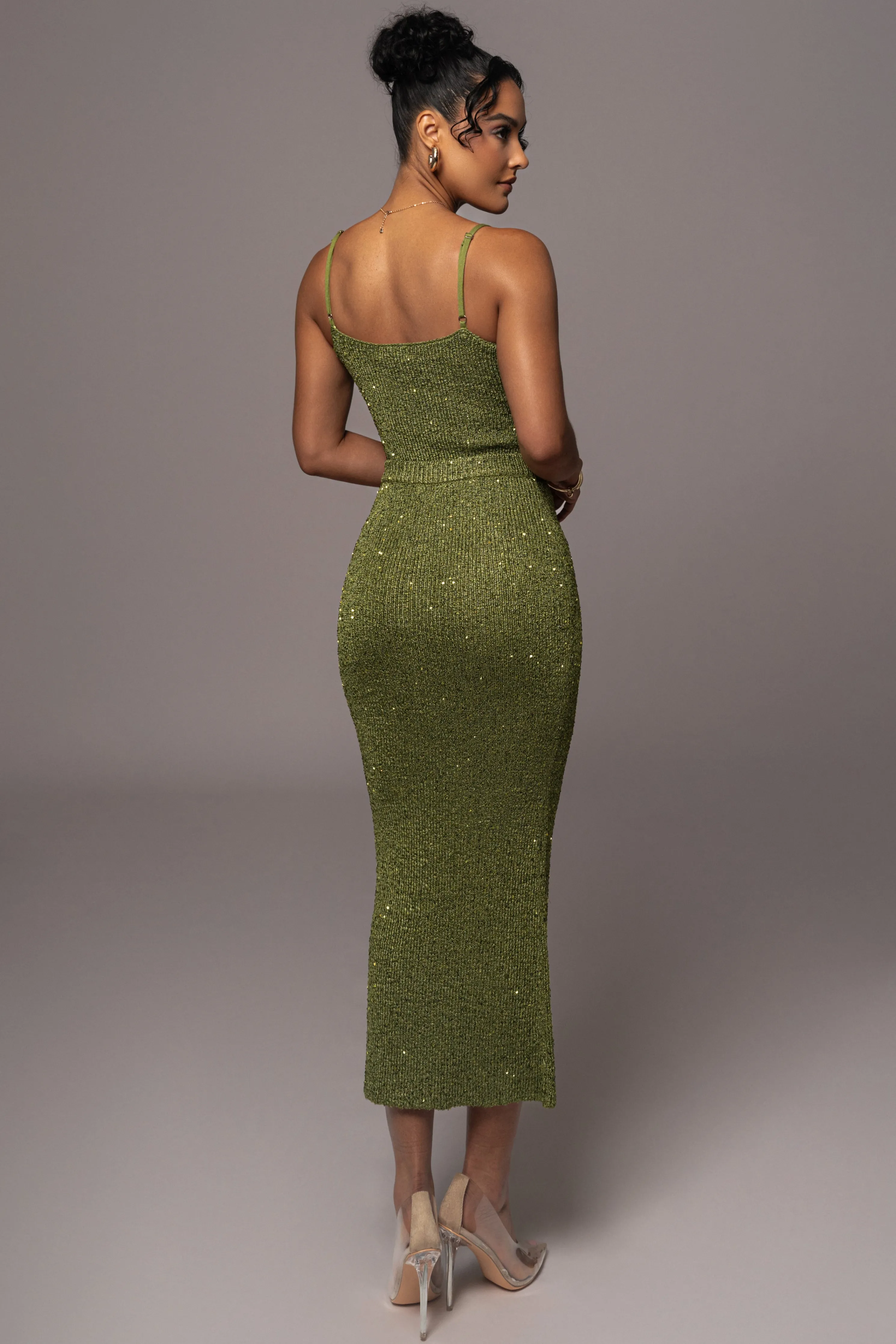 Moss Palace Sequin Skirt Set