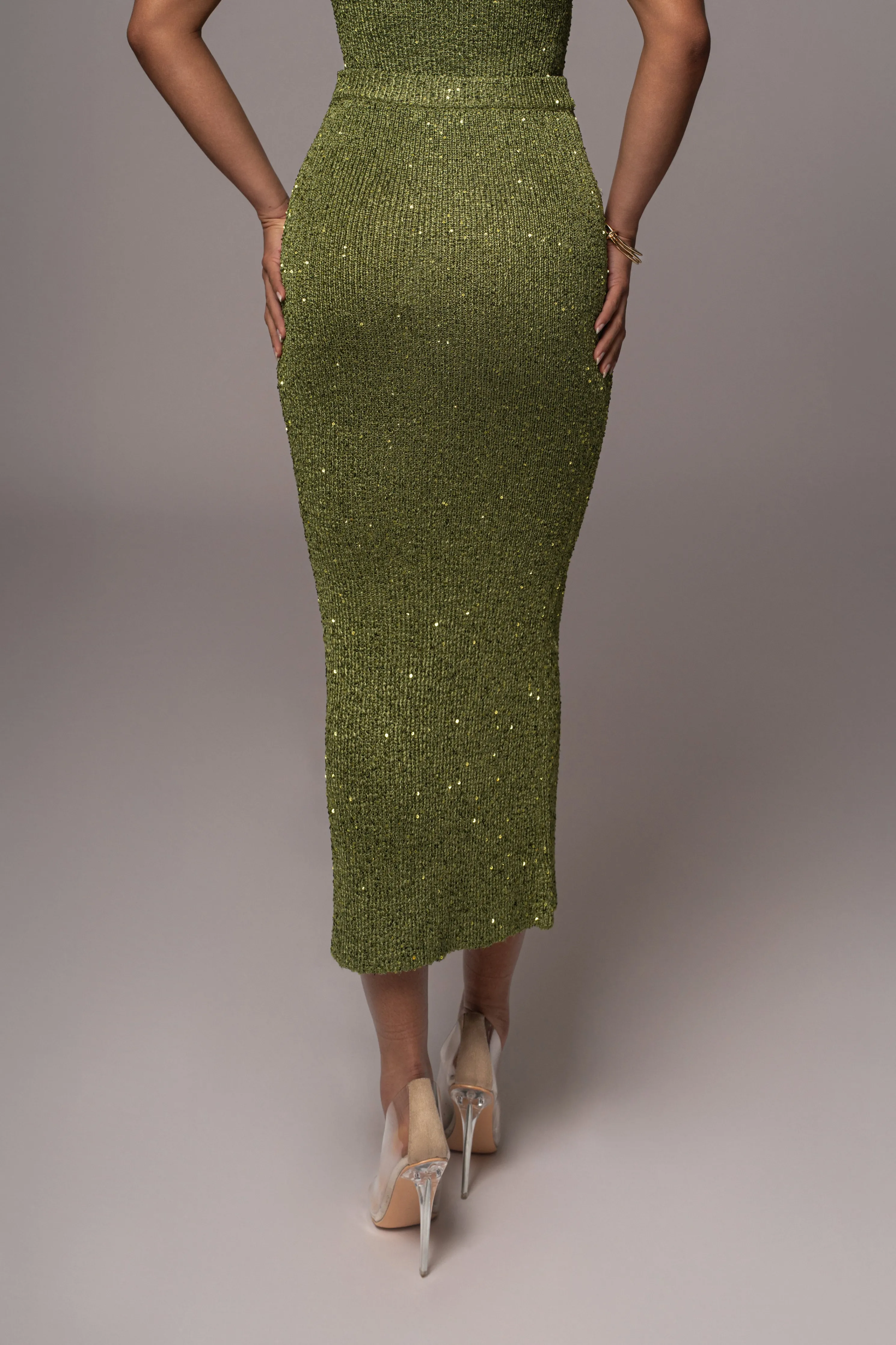 Moss Palace Sequin Skirt Set