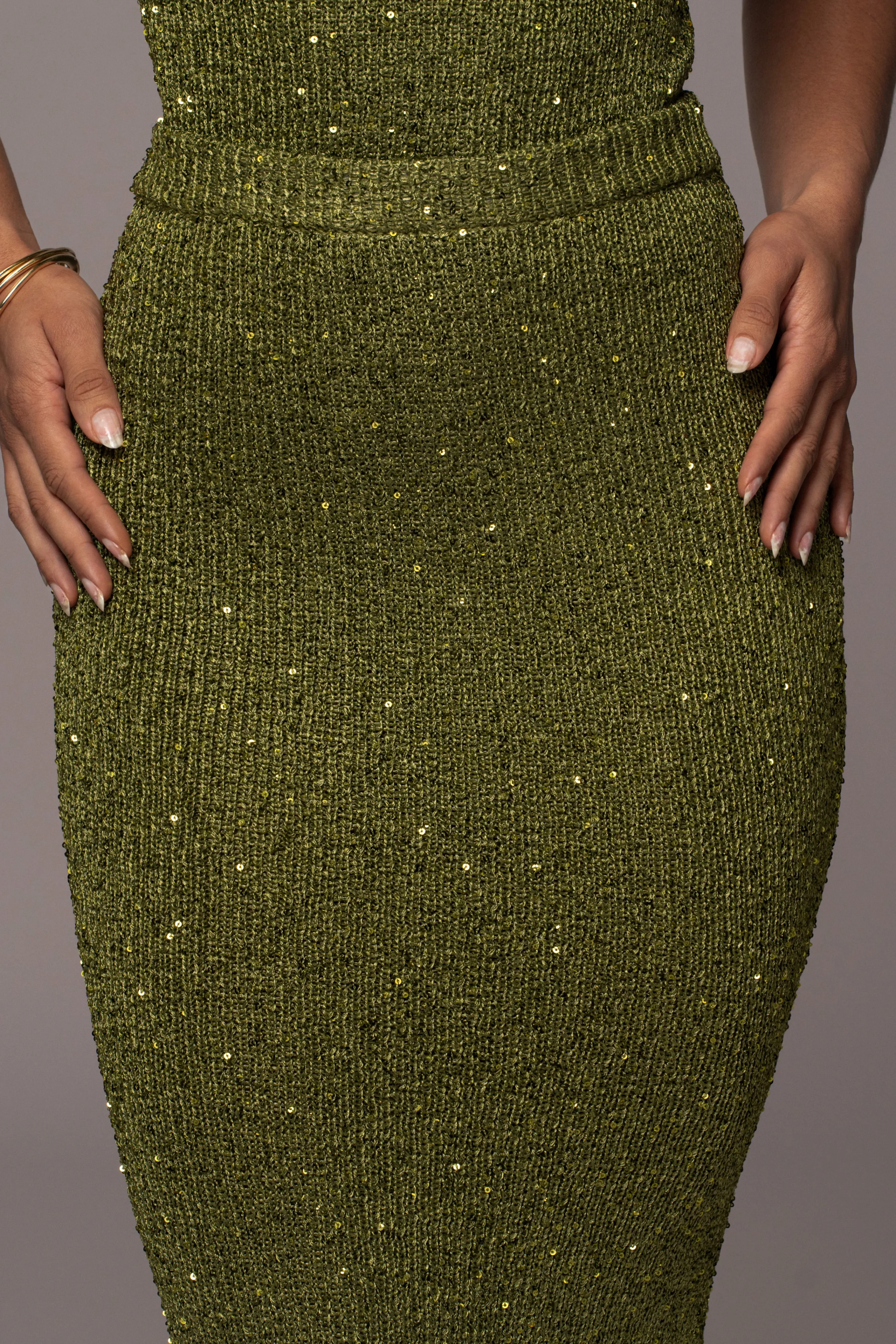 Moss Palace Sequin Skirt Set