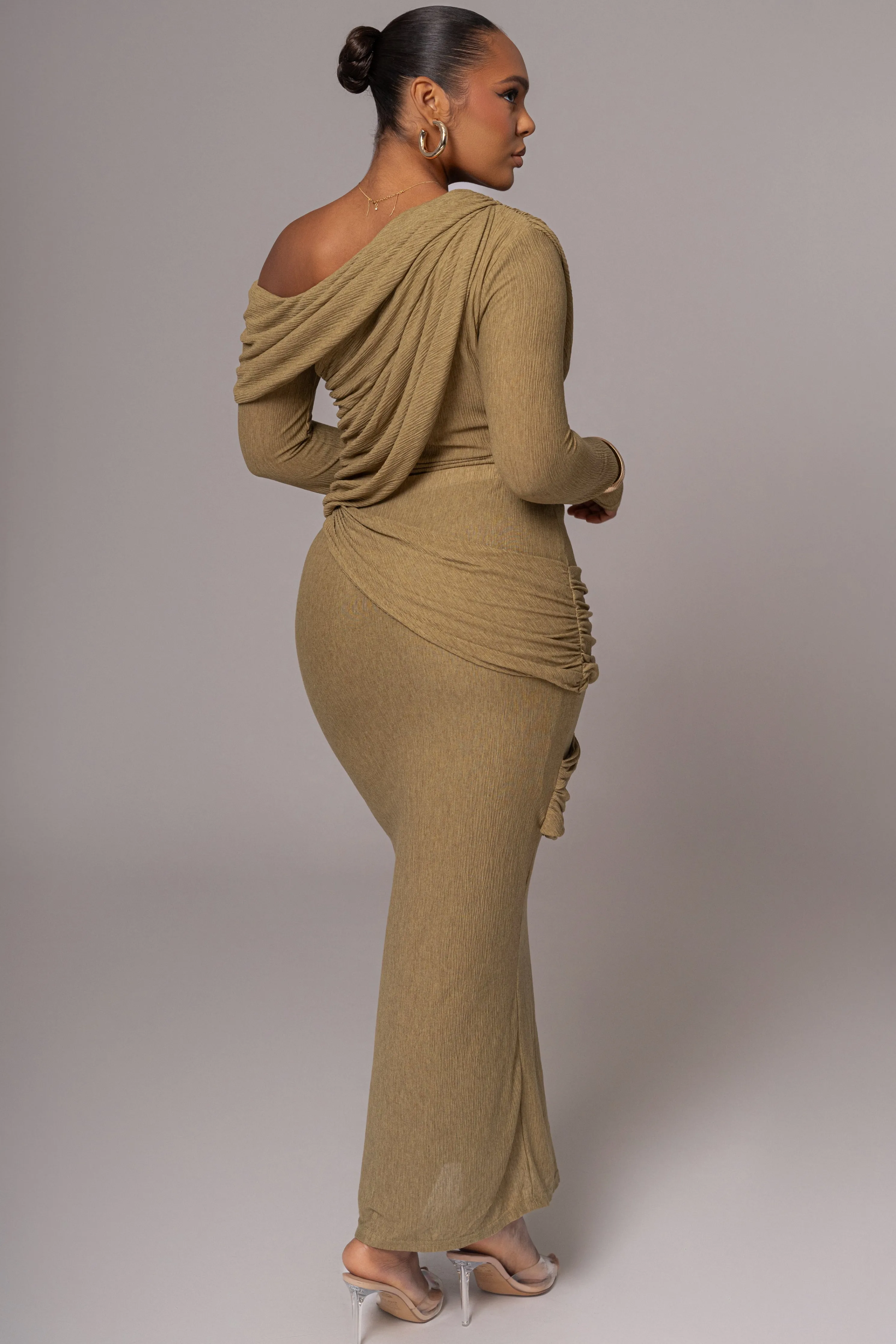 Moss Textured One Shoulder Bodysuit