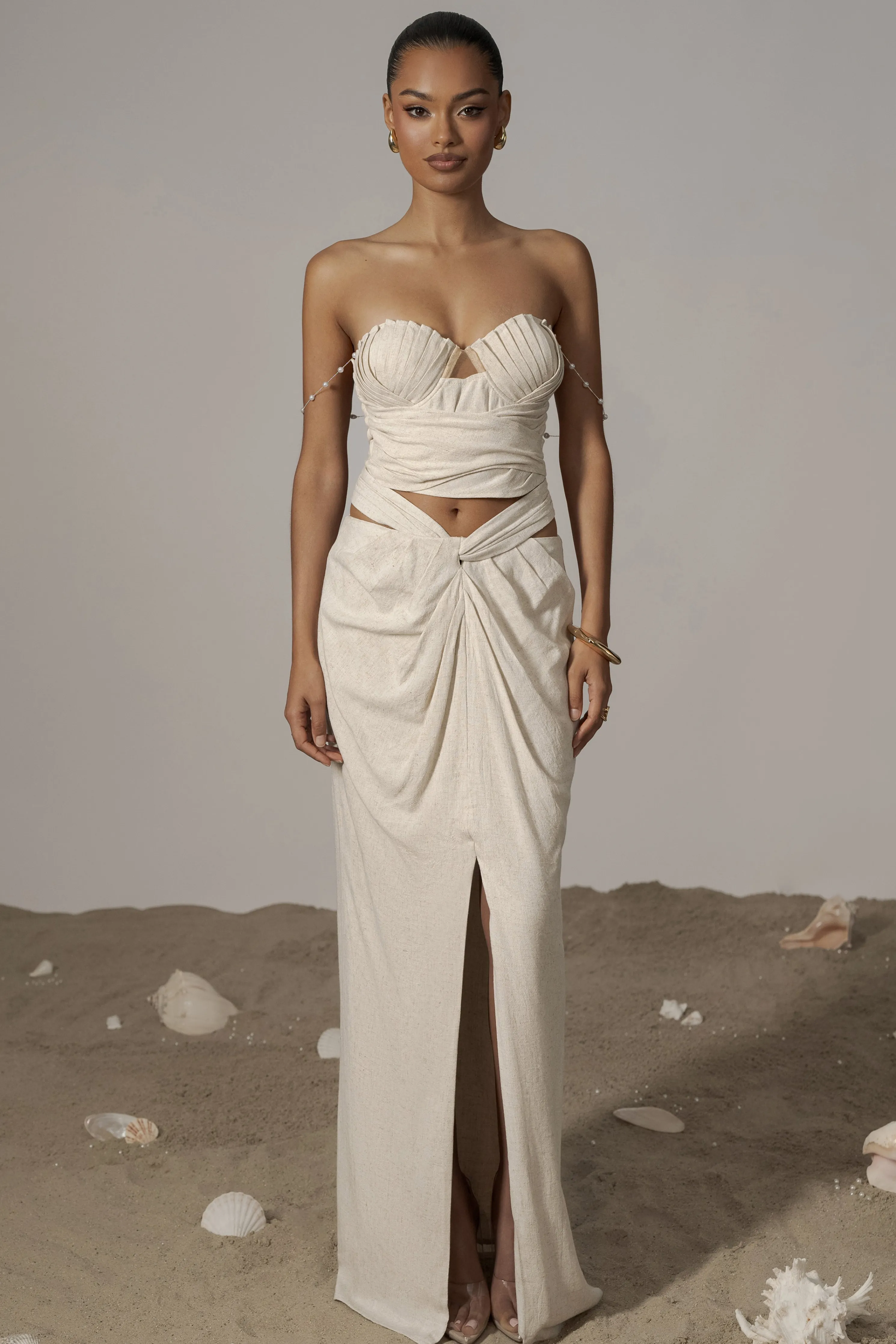 Natural Arielle Bustier Top