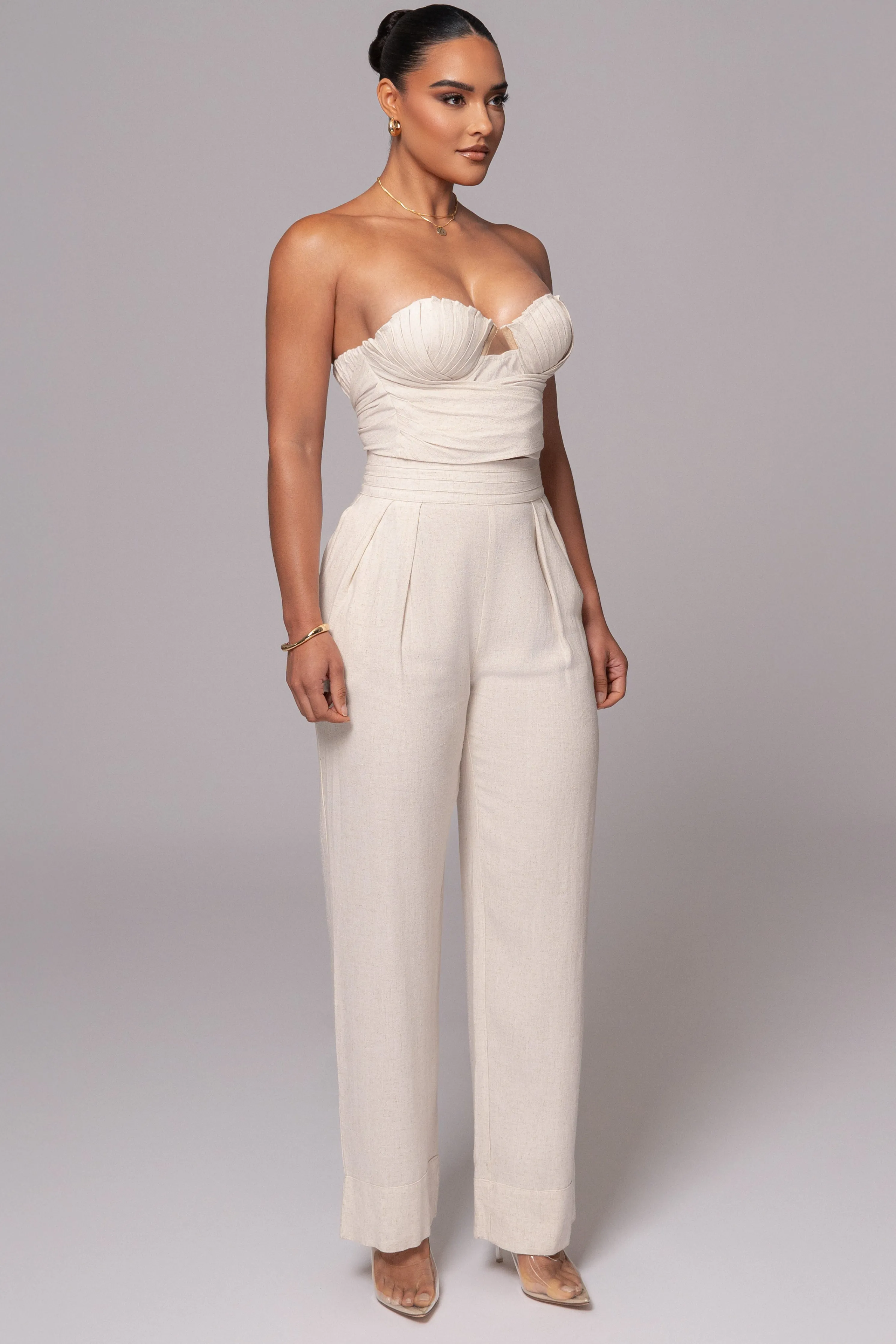 Natural Arielle Bustier Top