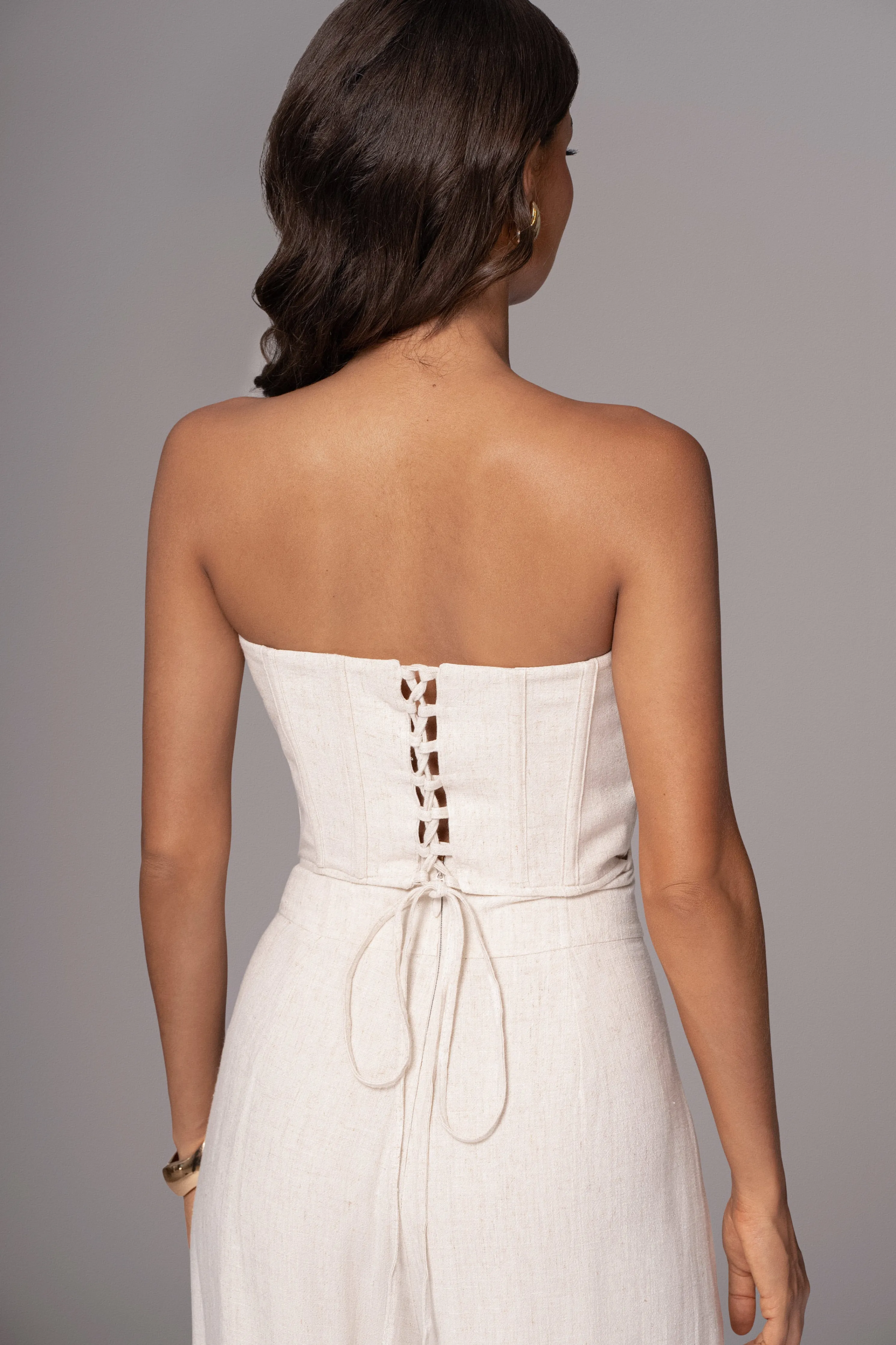 Natural Beyond The Sea Linen Corset