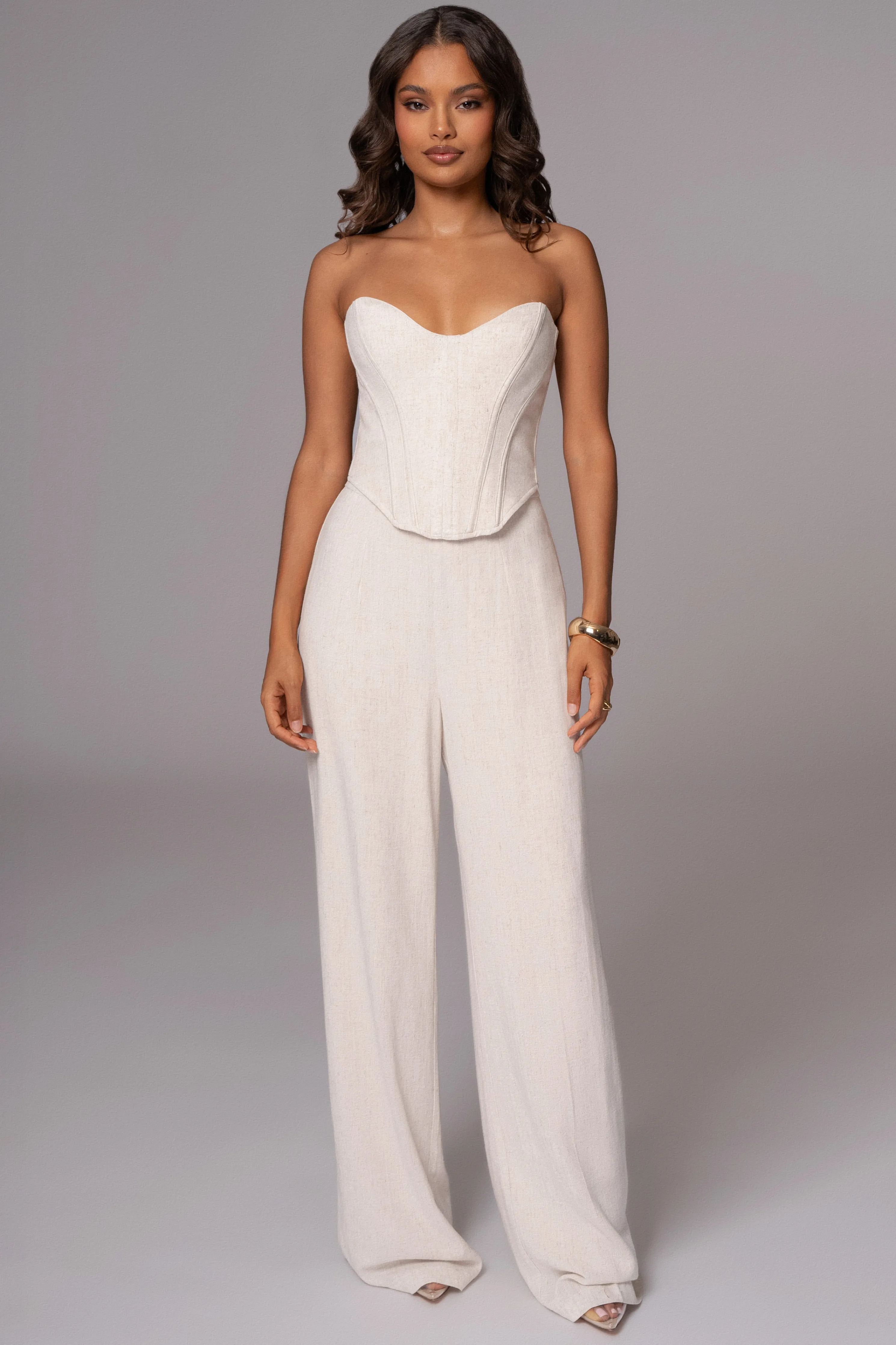 Natural Beyond The Sea Linen Corset