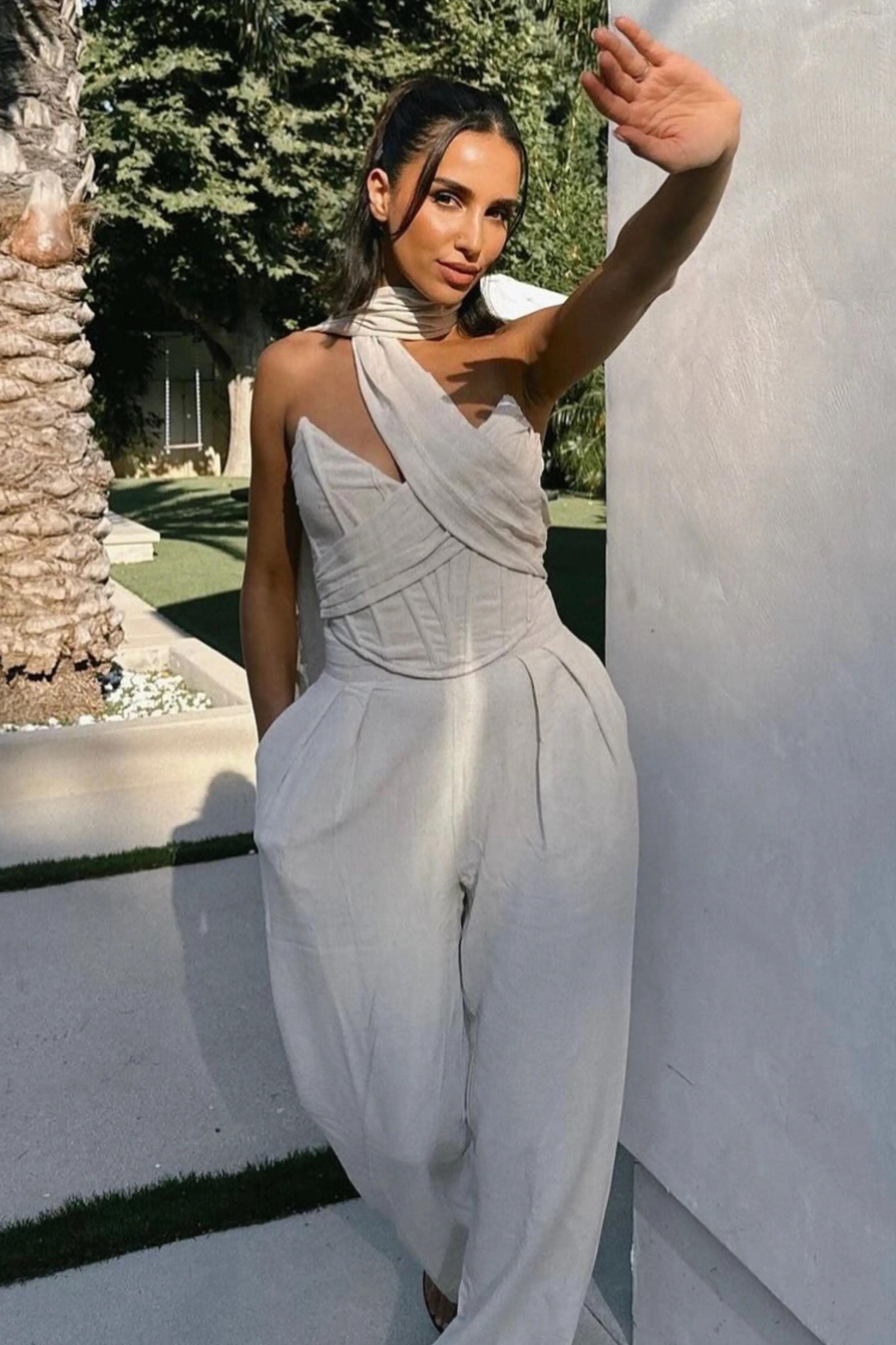 Natural Coastal Bliss Linen Bustier