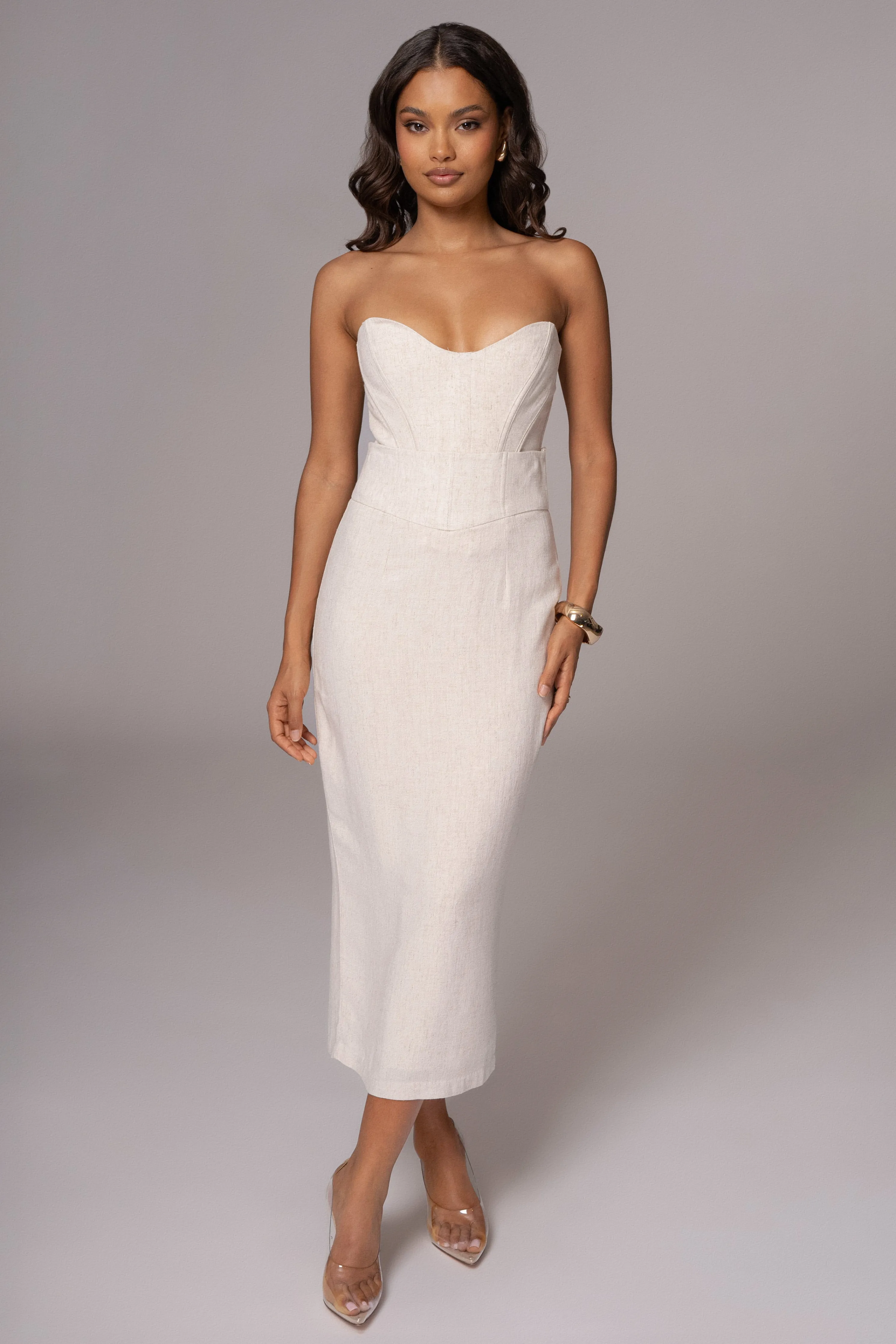 Natural Coastland Linen Skirt