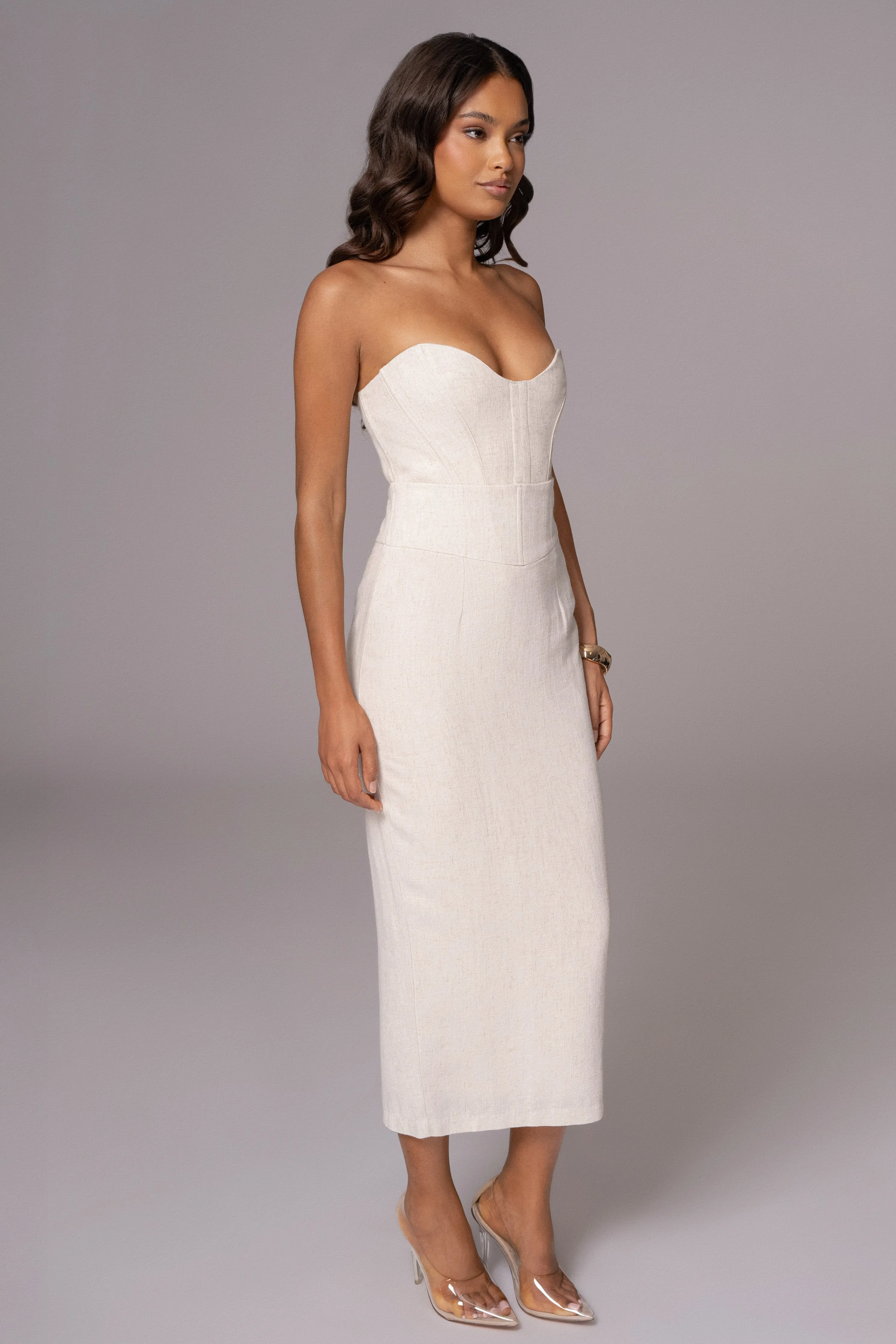 Natural Coastland Linen Skirt