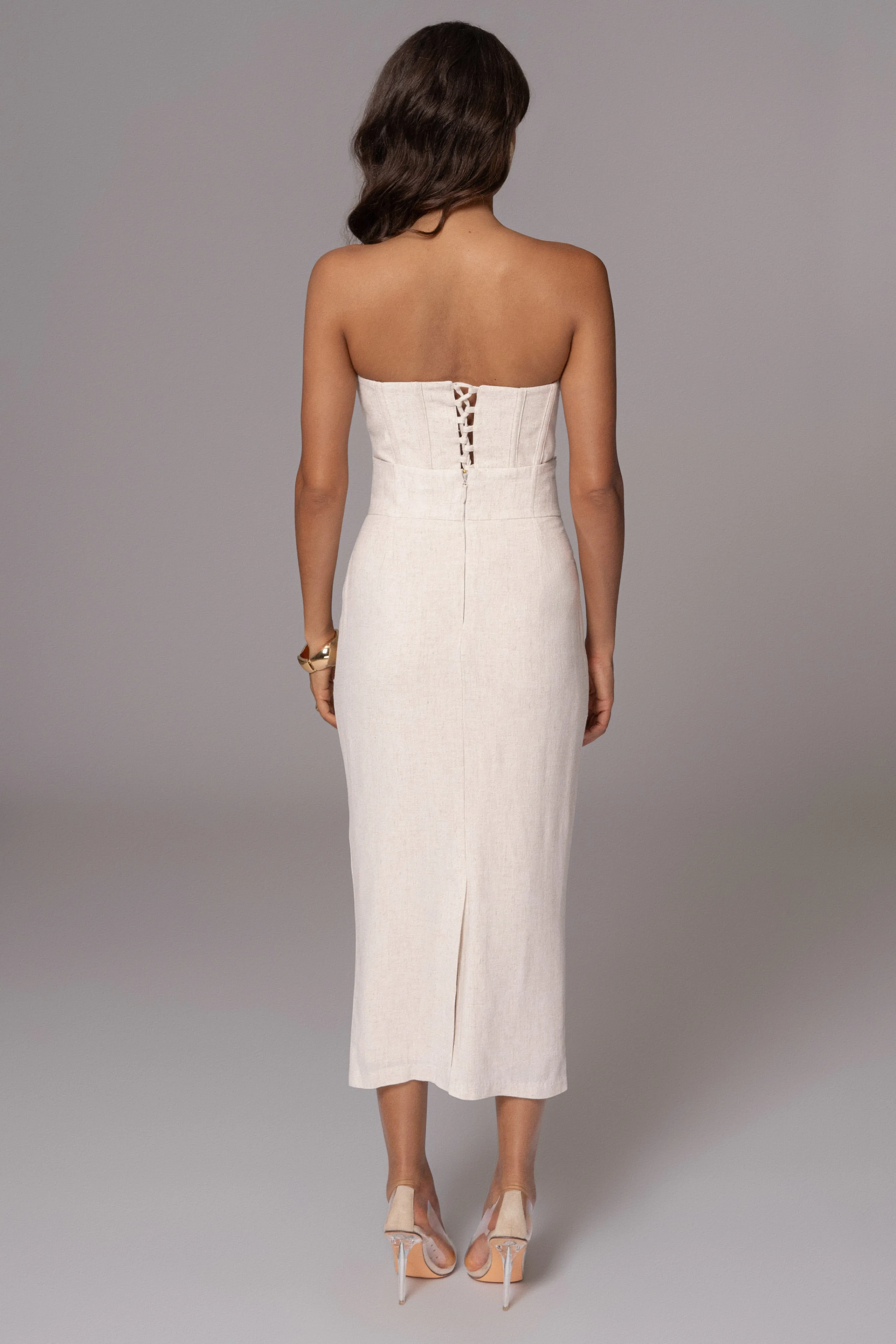 Natural Coastland Linen Skirt