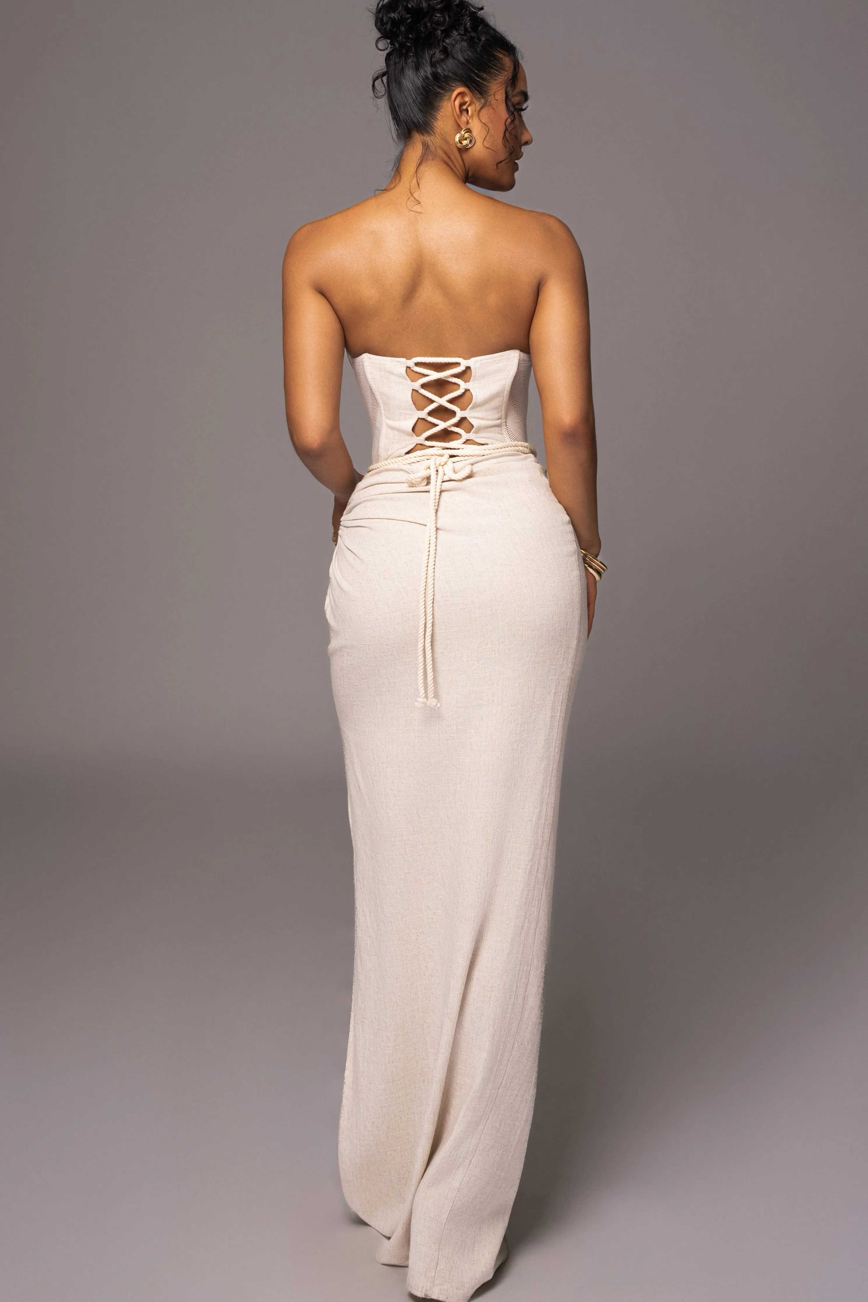 Natural Destination Linen Skirt Set