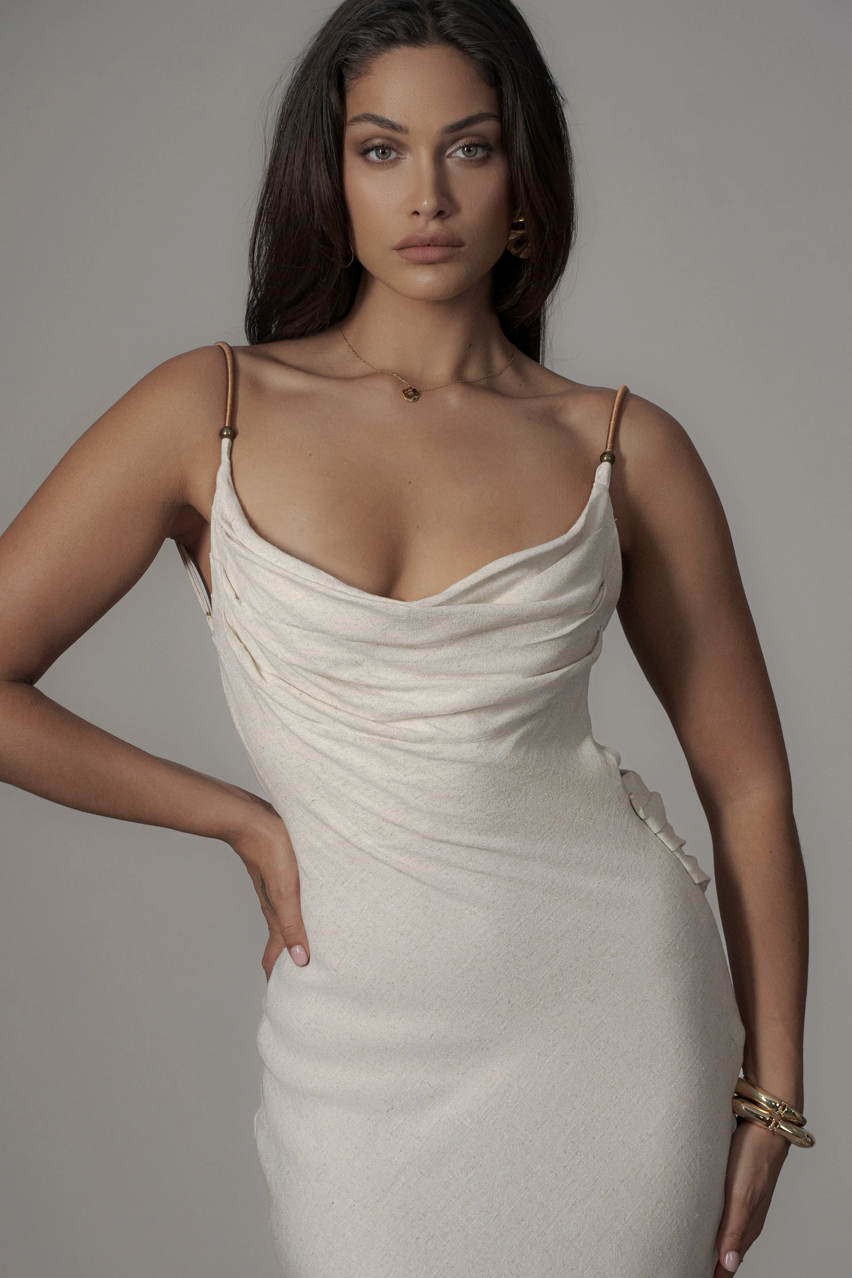 Natural Getaway Linen Maxi Dress