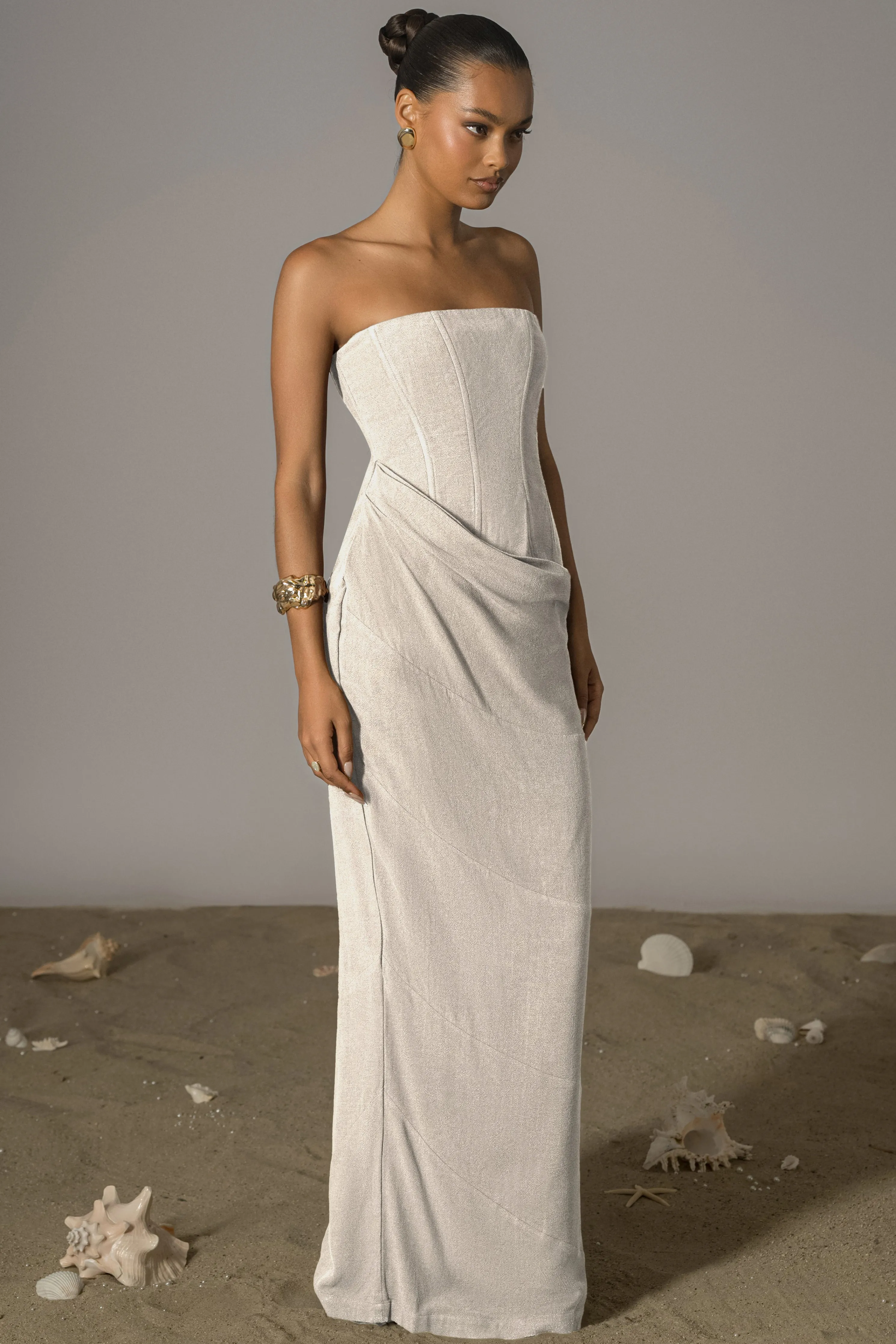 Natural Journey Linen Maxi Dress