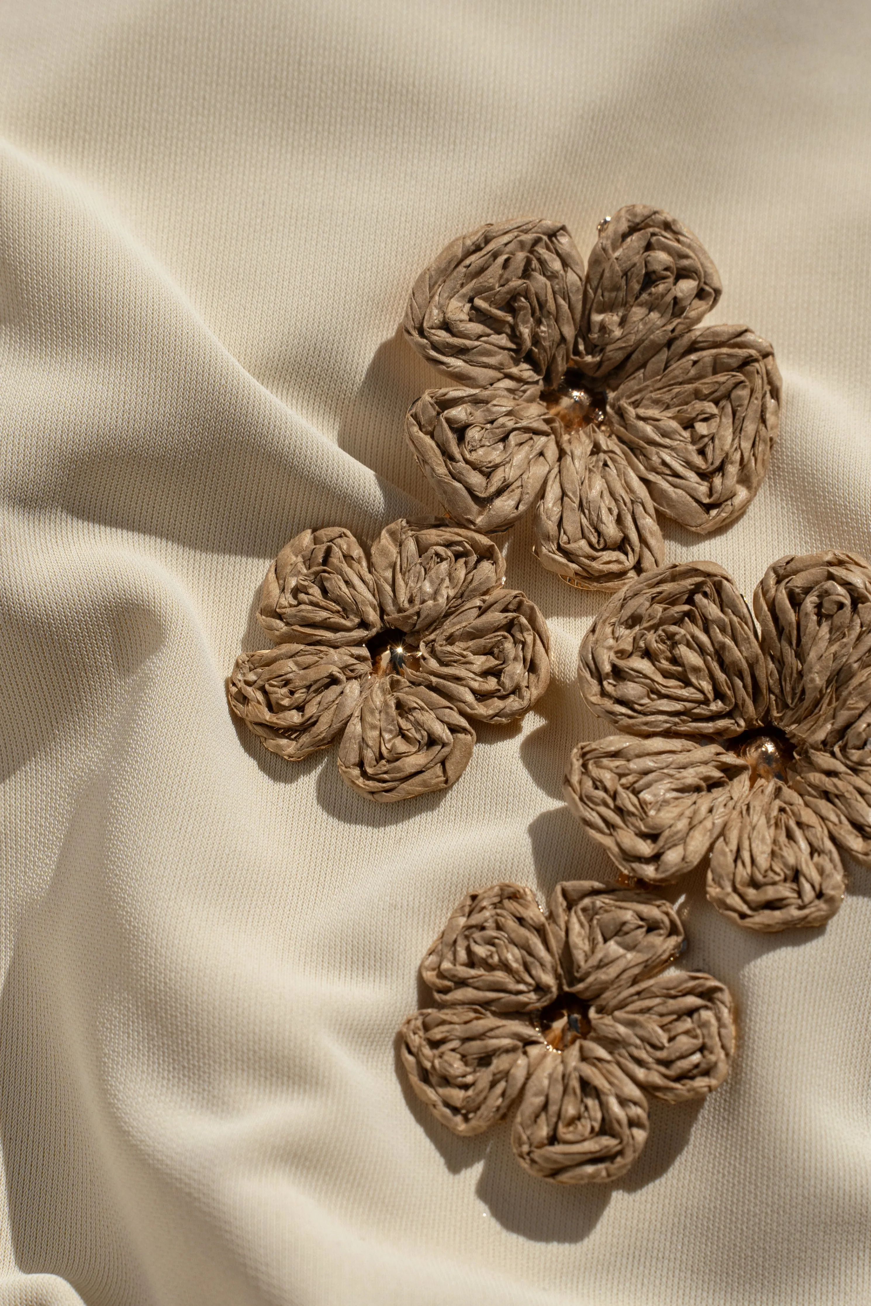 Natural Lotus Dangle Earrings