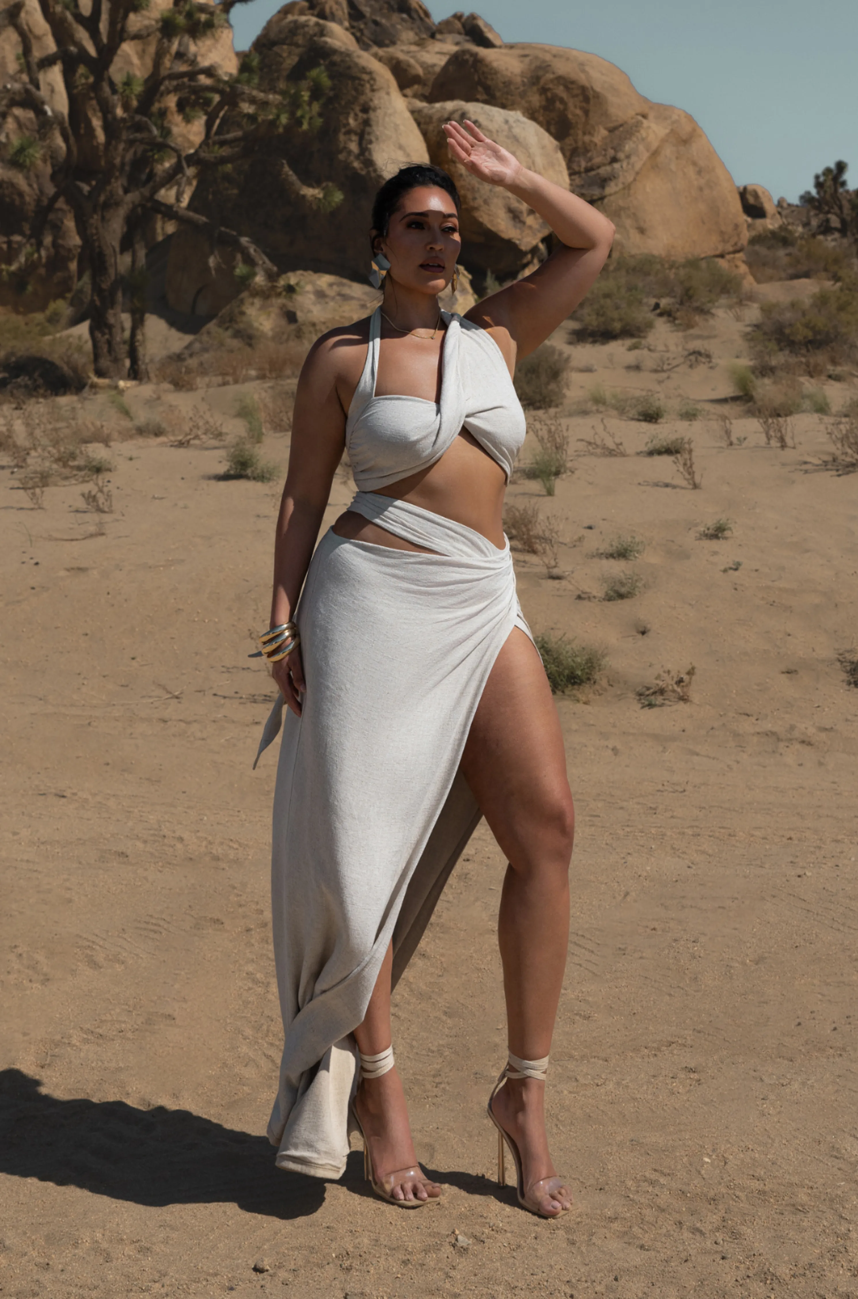 Natural New Age Two Piece Skirt Set