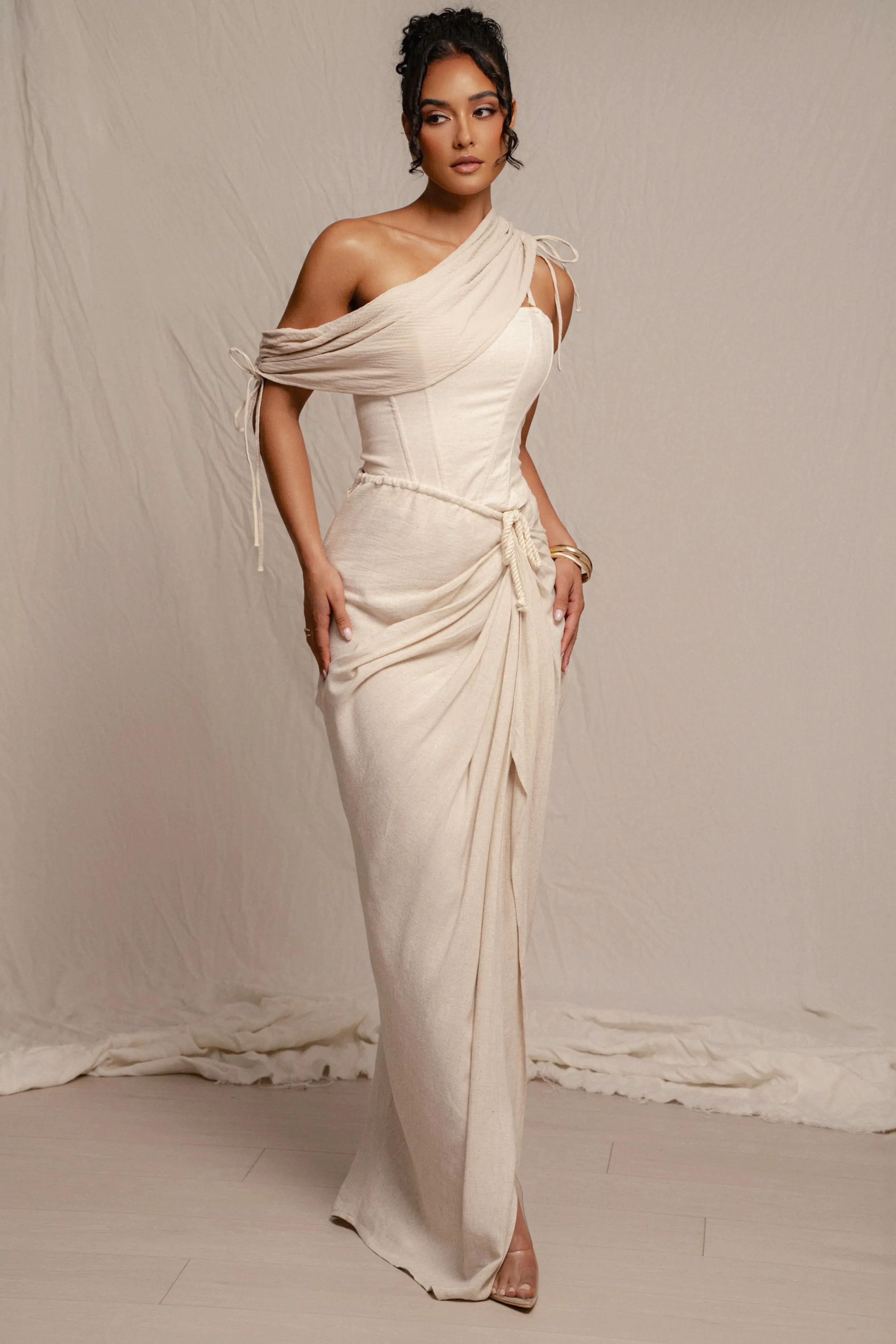 Natural New Obsession Draped Top