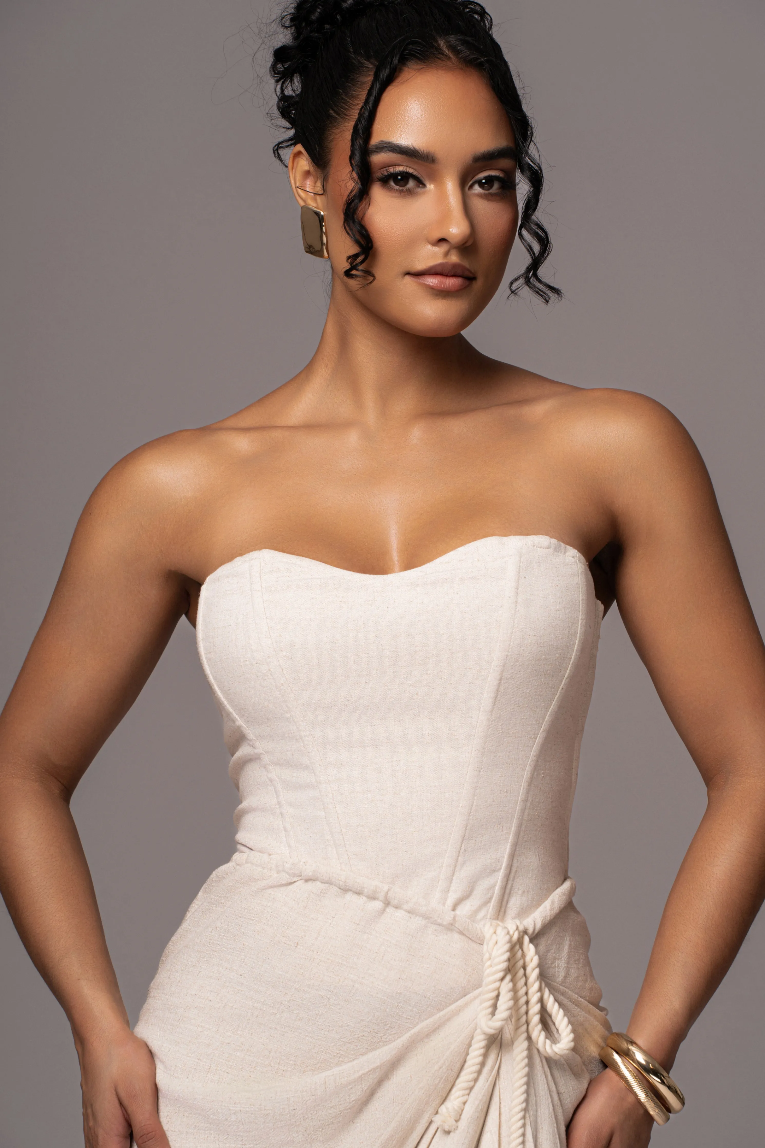 Natural New Obsession Draped Top