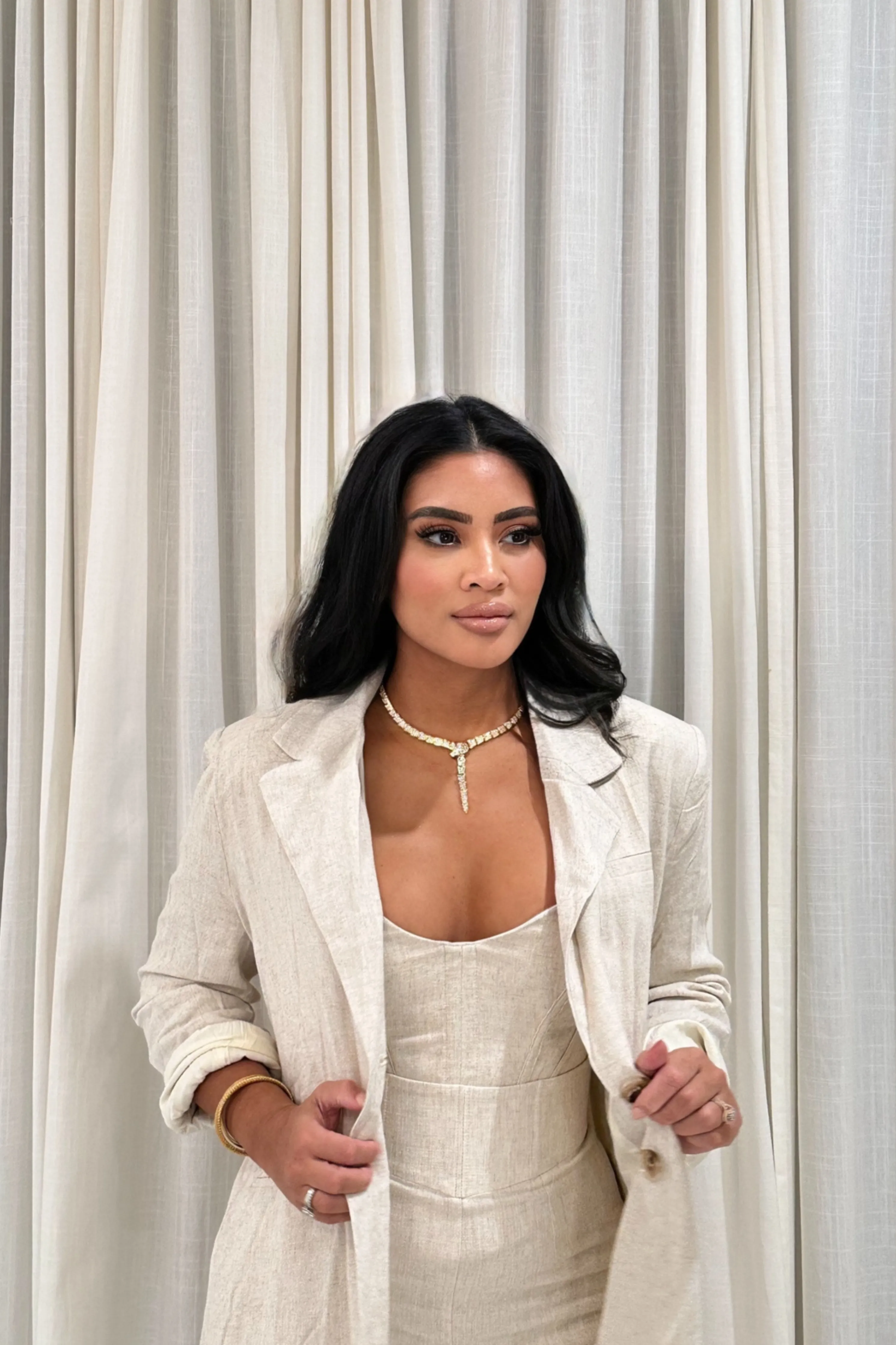 Natural Ocean Breeze Linen Blazer