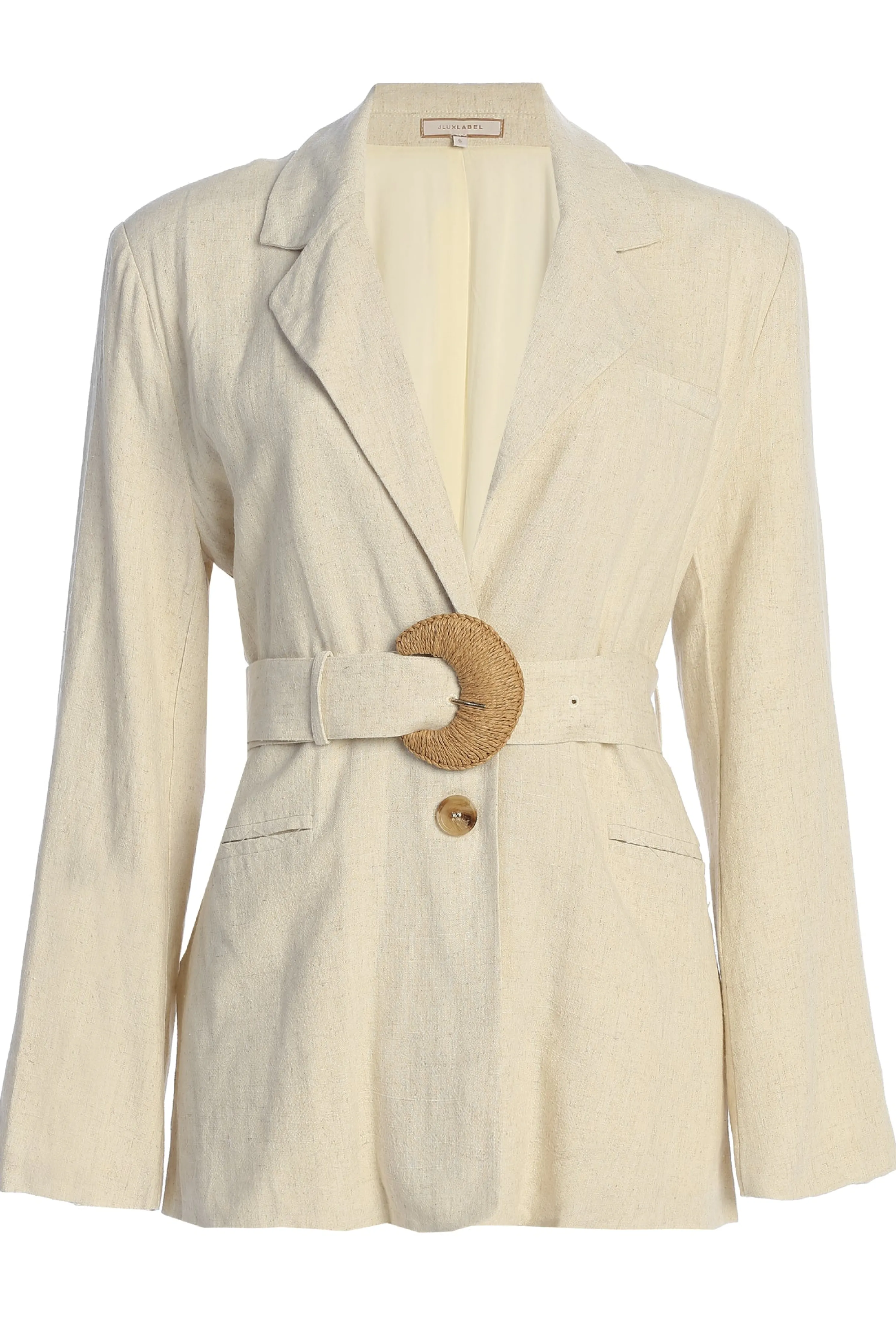Natural Ocean Breeze Linen Blazer