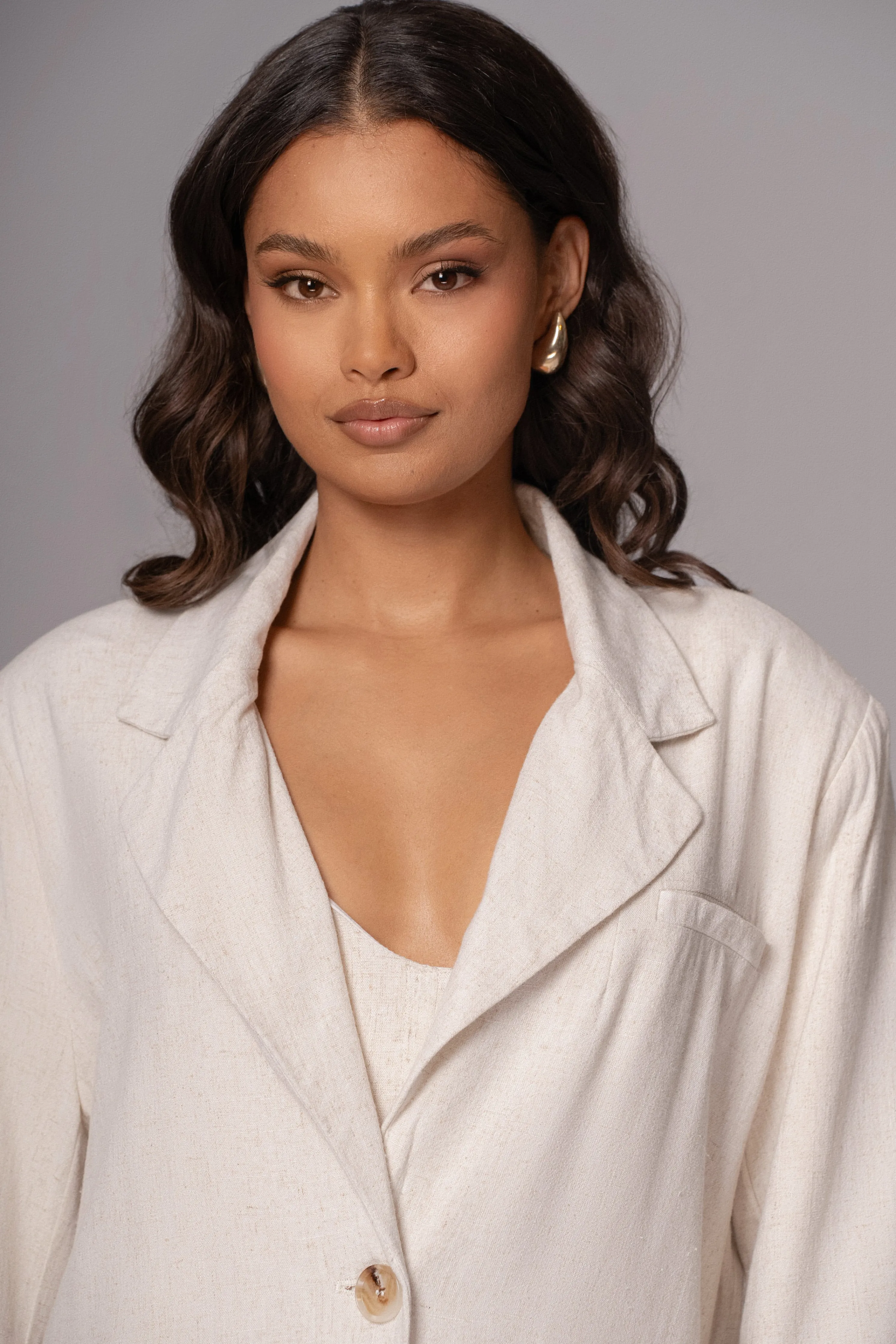 Natural Ocean Breeze Linen Blazer