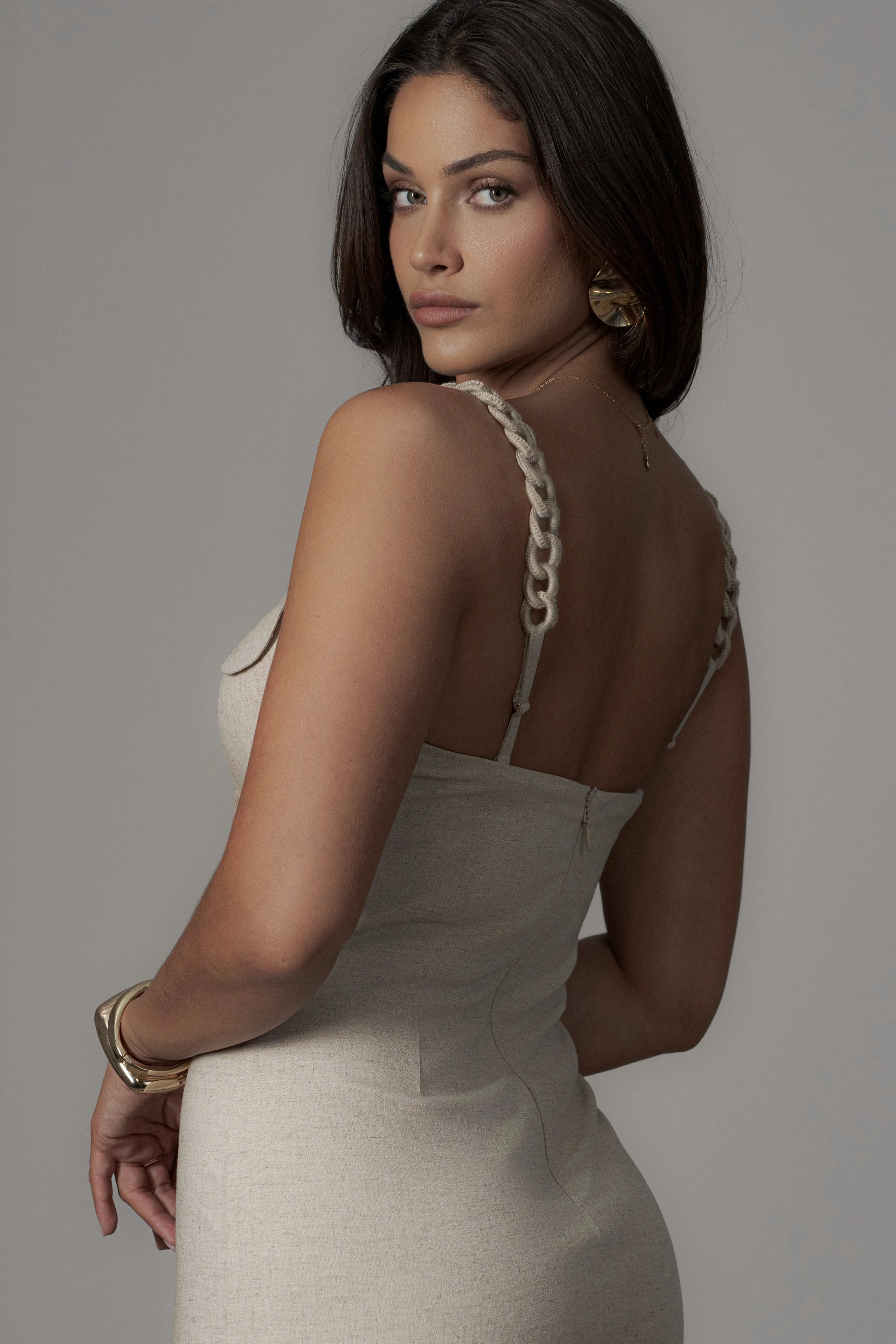 Natural Secret Hideout Linen Dress